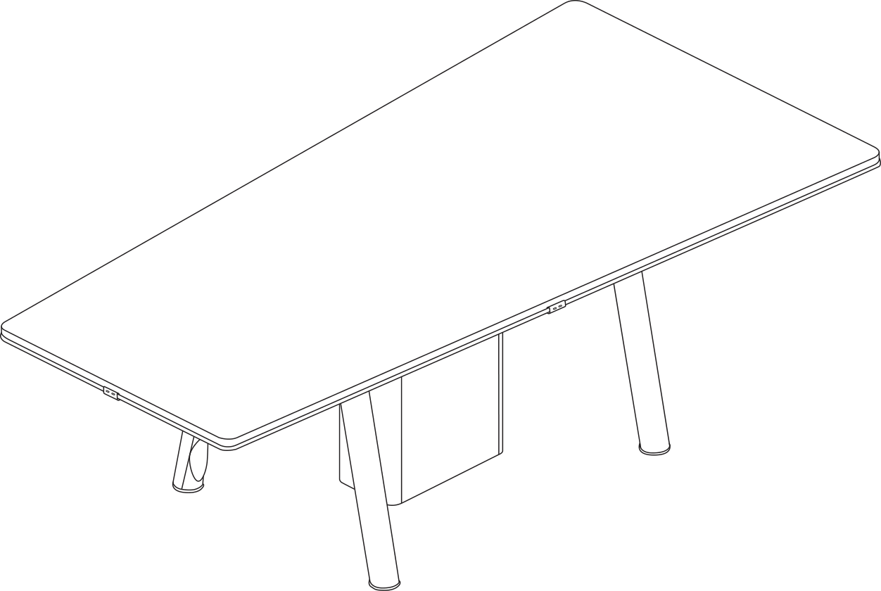A line drawing - Ascent Conference Table | Trapezoid