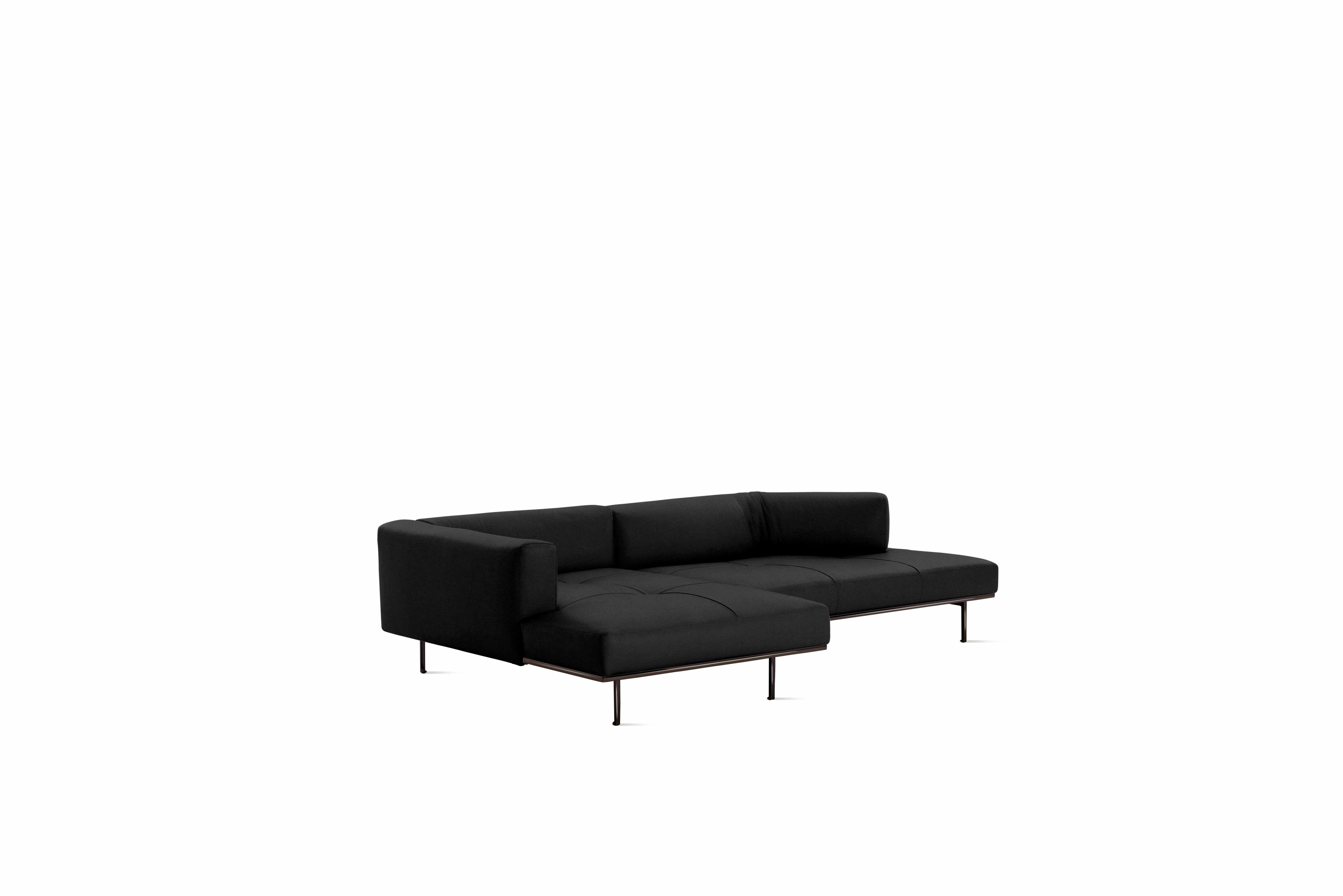 Matic Sectional - M18 Config - One-Arm Sectional,  Right,  Quilted,  Copenhagen,  Black,  Charcoal