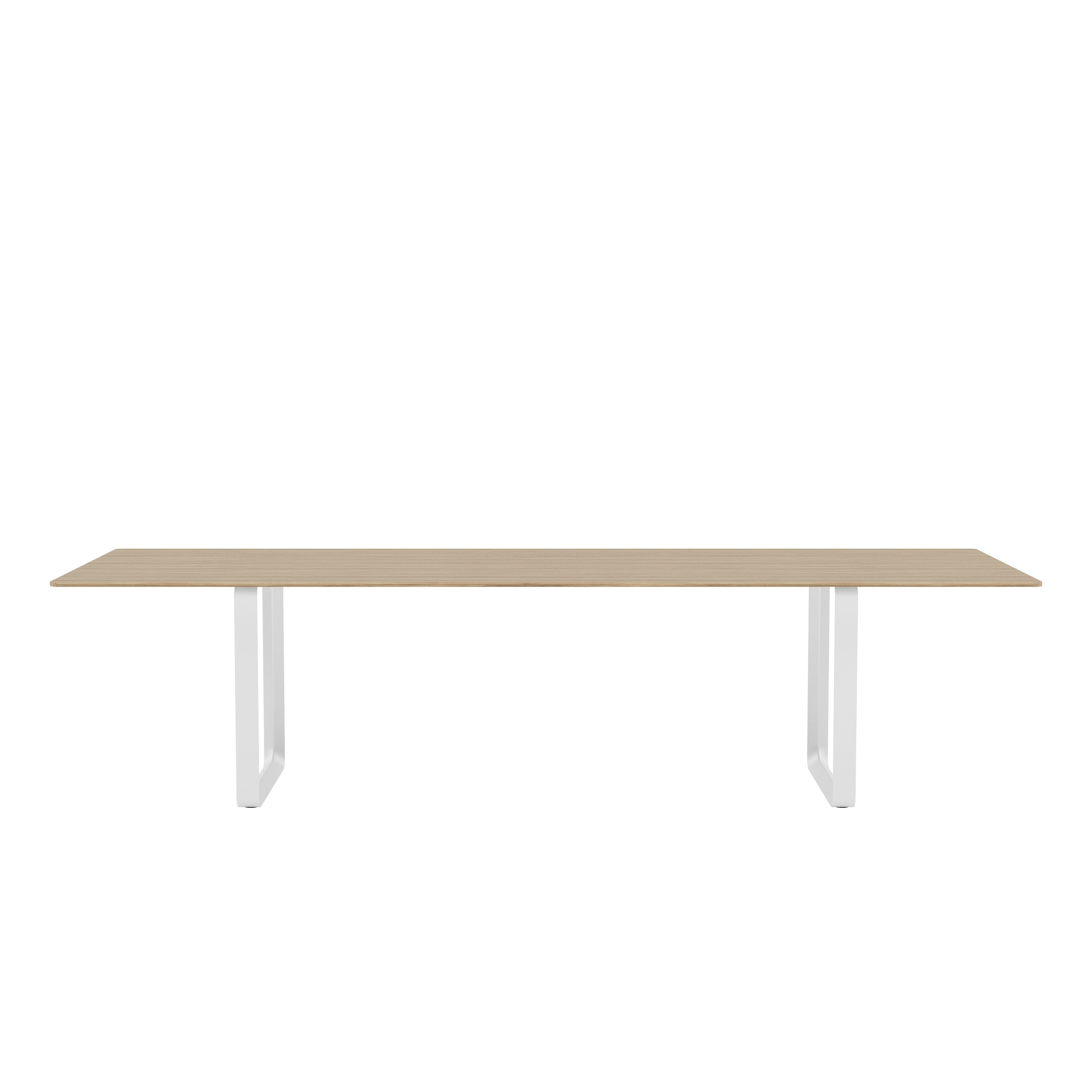 70/70 Table - 116" x 43"",  Solid Oak/White"