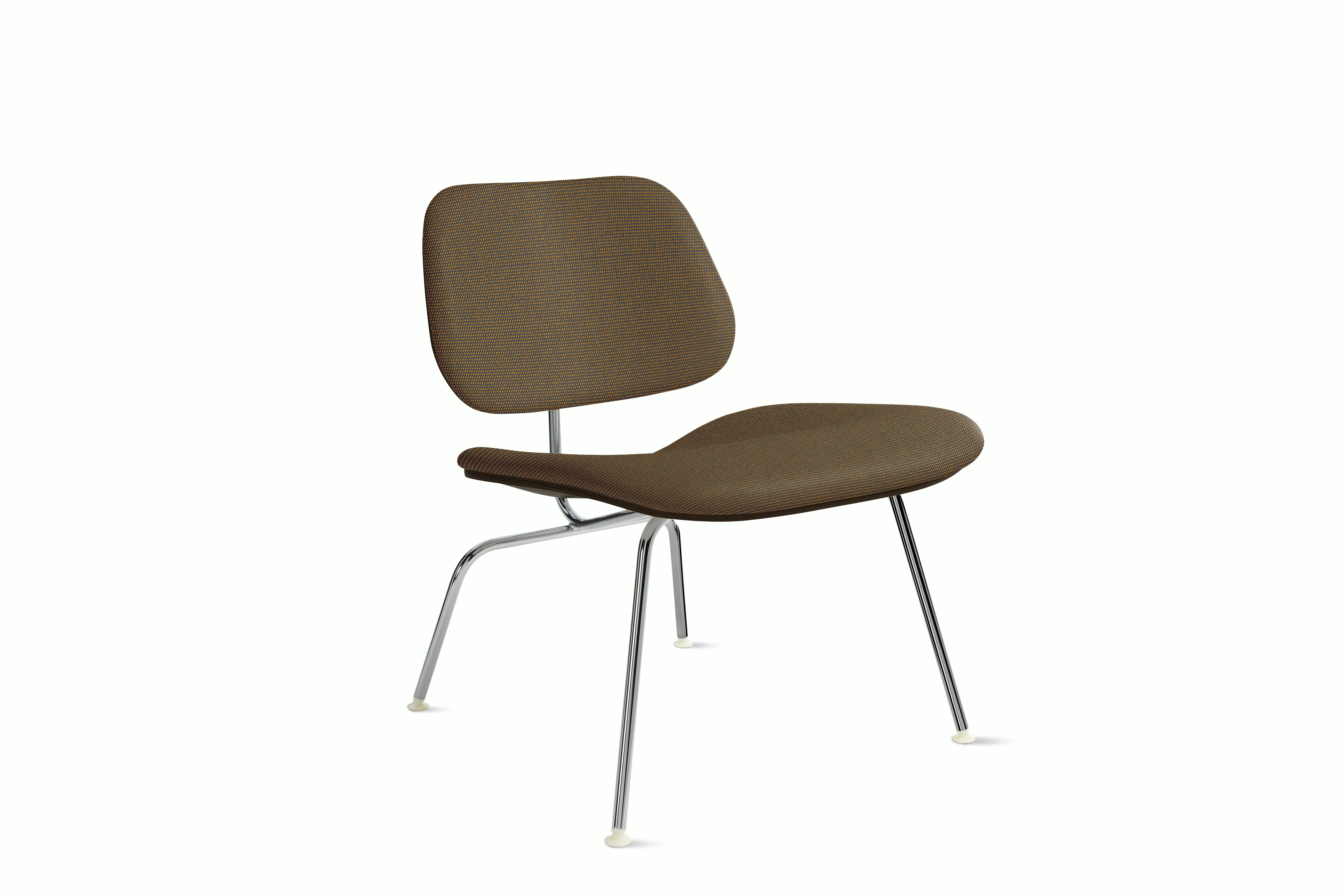 Eames Molded Plywood Lounge Chair Metal Base (LCM) - Upholstered, Ebony, Isa, Surround, Trivalent Chrome