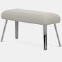 Grand Repos Panchina Bench - Hola, Pearl, Polished Aluminum