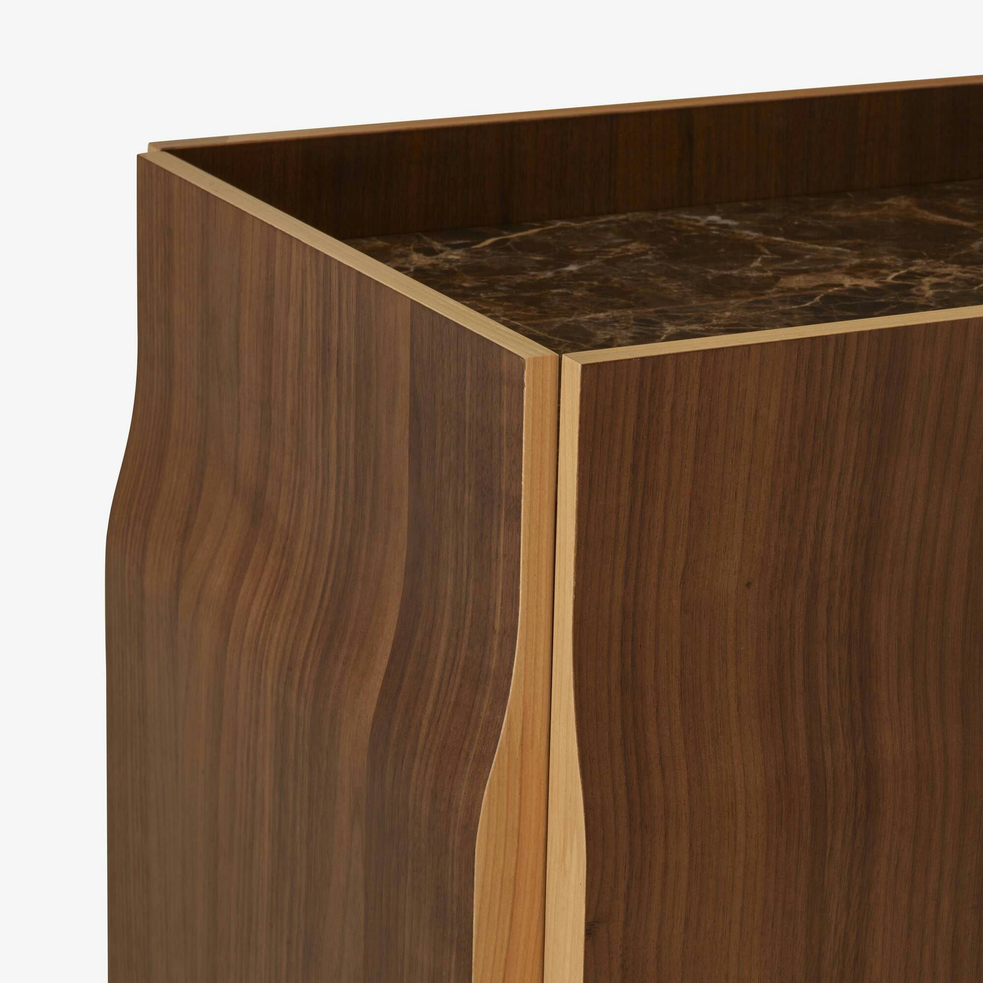 Utopia Sideboard - Walnut, Emperador detail