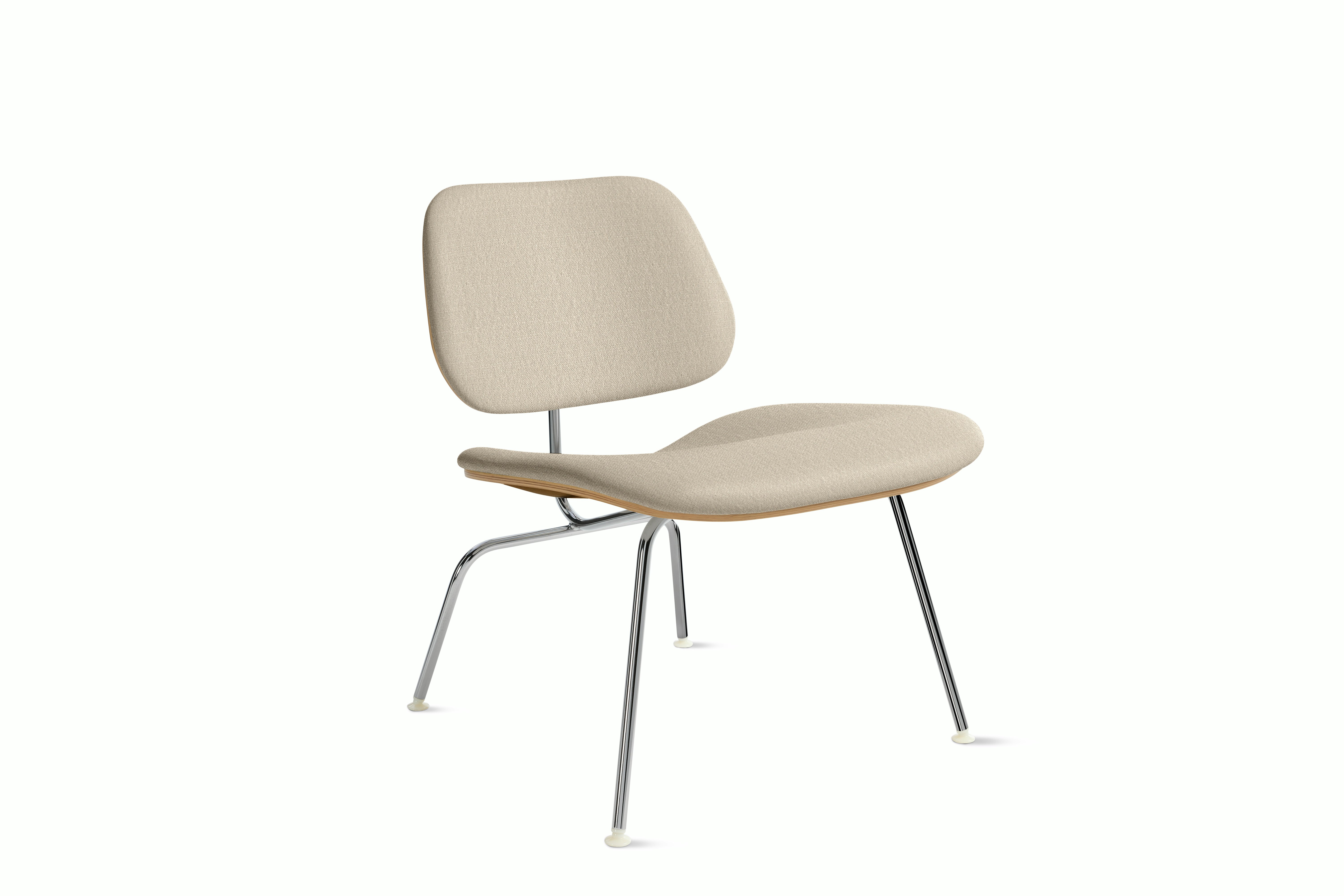 Eames Molded Plywood Lounge Chair Metal Base (LCM), Upholstered