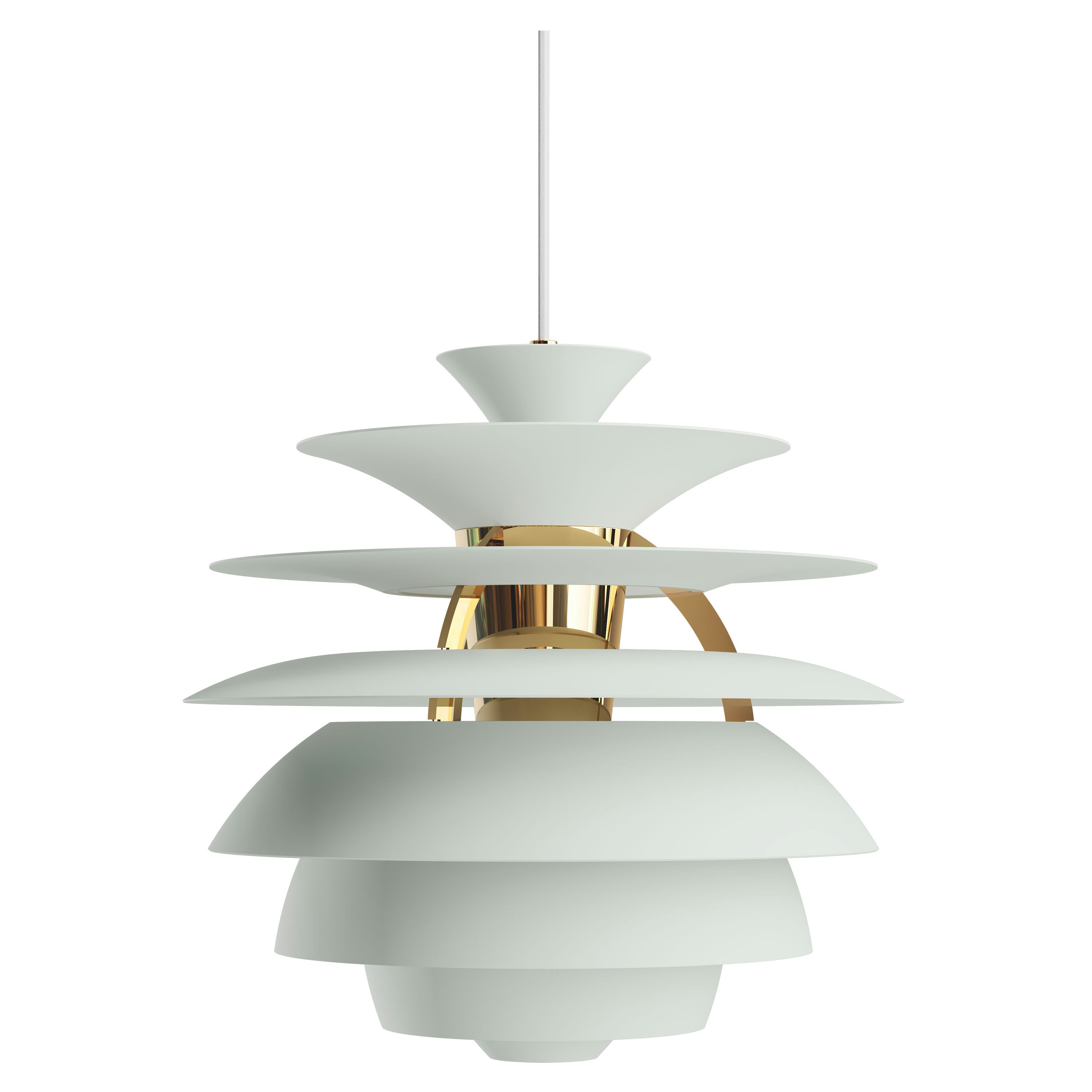 Snowball Pendant Lamp - Dusty Green / Brass