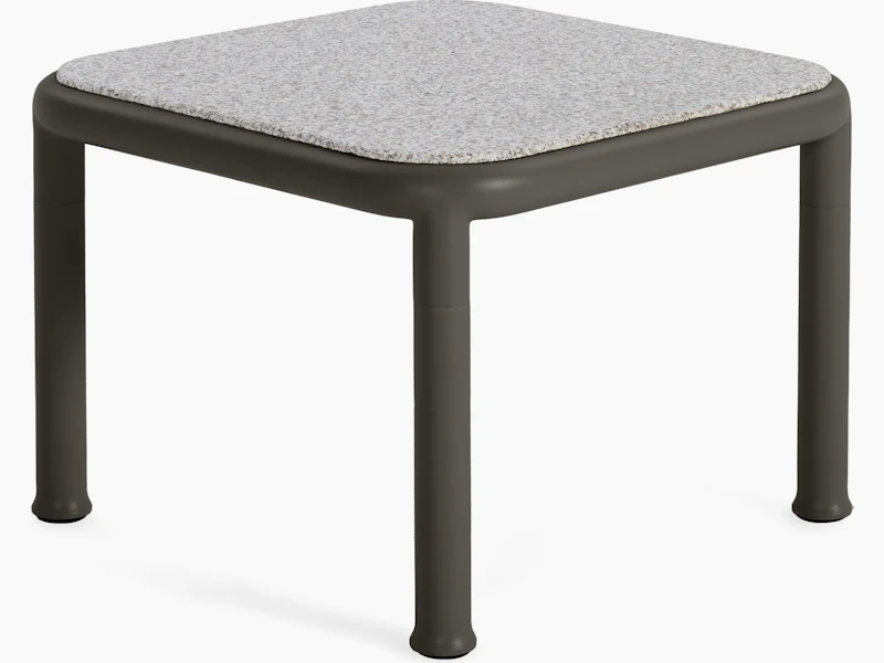 A Campus Outdoor Side Table viewed from an angle.