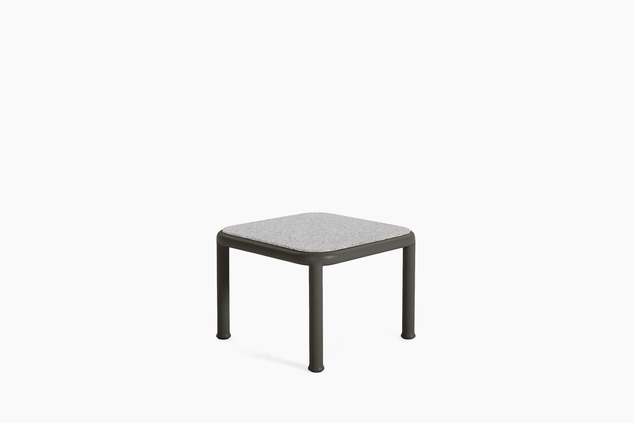 A Campus Outdoor Side Table viewed from an angle.