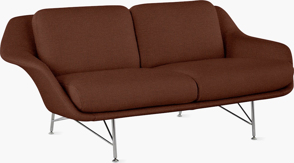 Striad Sofa - Two Seat Sofa,  Mode,  Pathway,  Trivalent Chrome