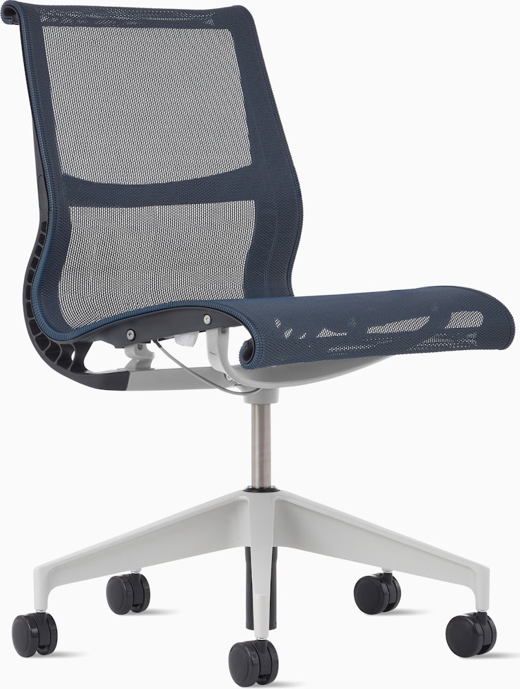 Setu Task Chair - No Arms,  Intercept,  Nightfall,  Graphite,  Silver Alloy