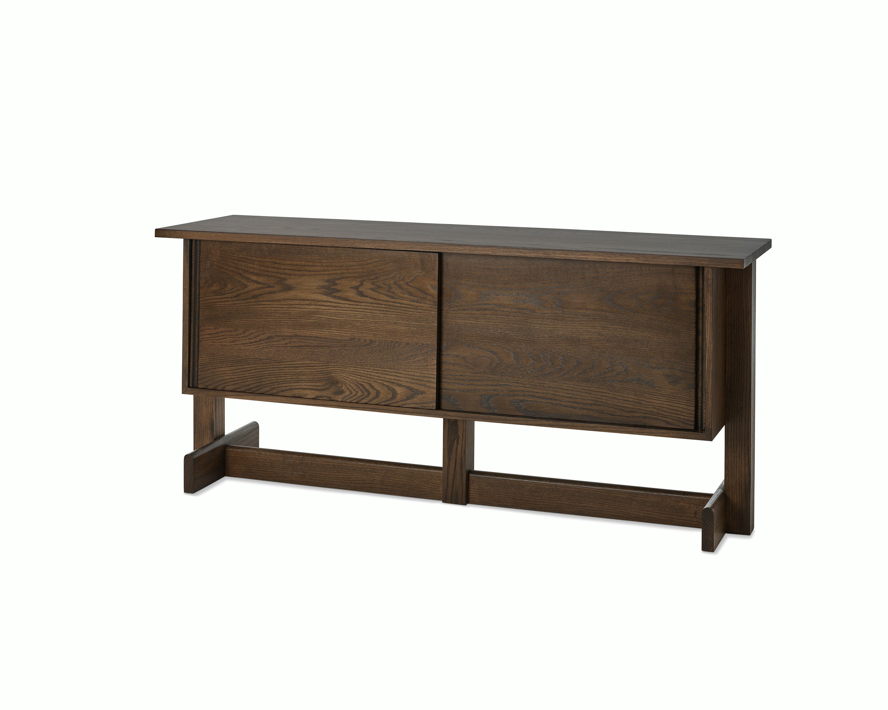 Land Storage, Credenza 66", umber on oak