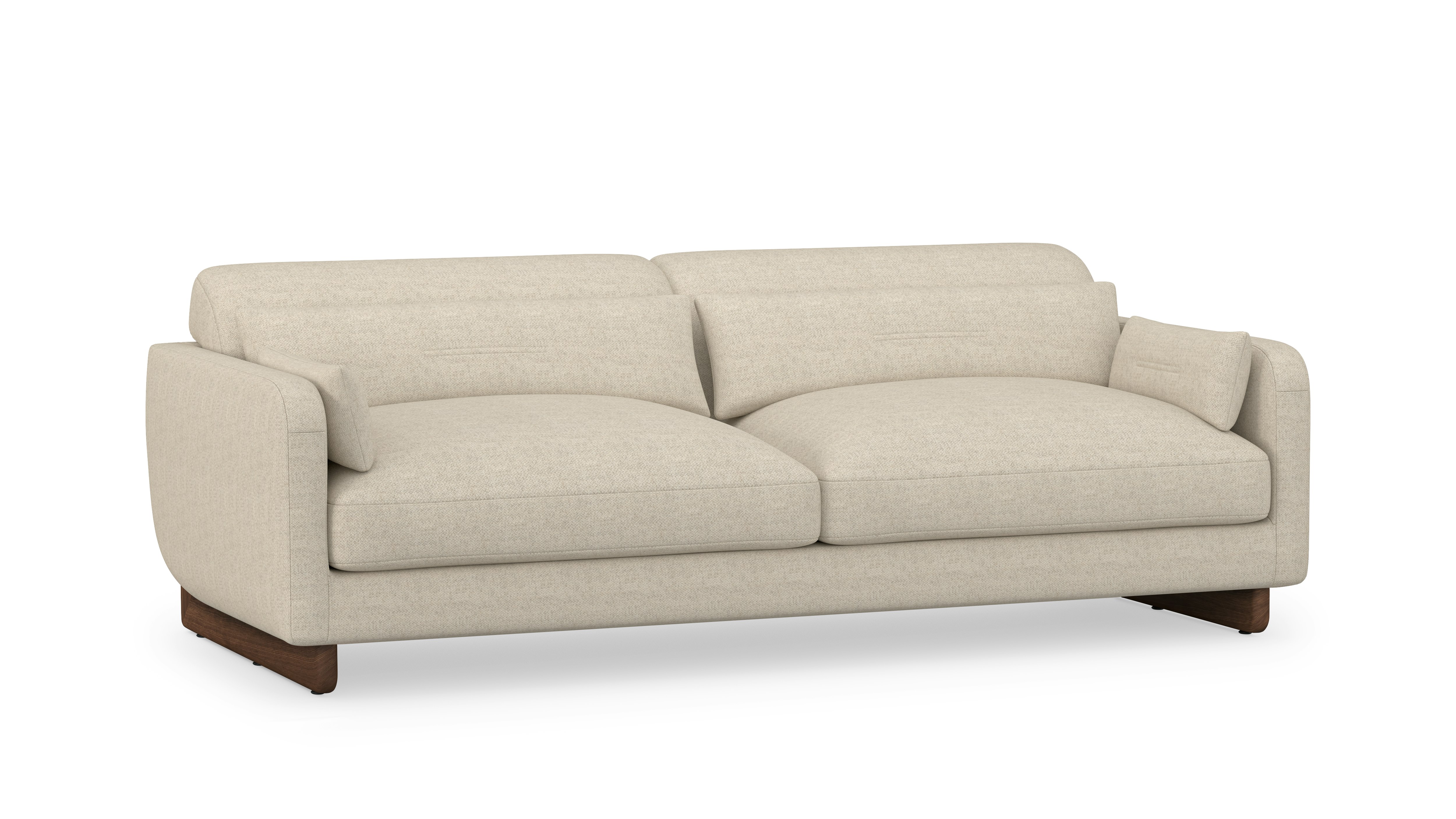 Contra Sofa - 84 Inch, Pecora, Cream, Walnut