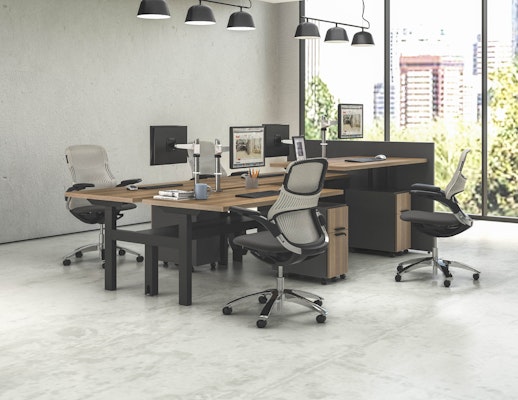 k. bench generation by knoll anchor storage sapper monitor arm