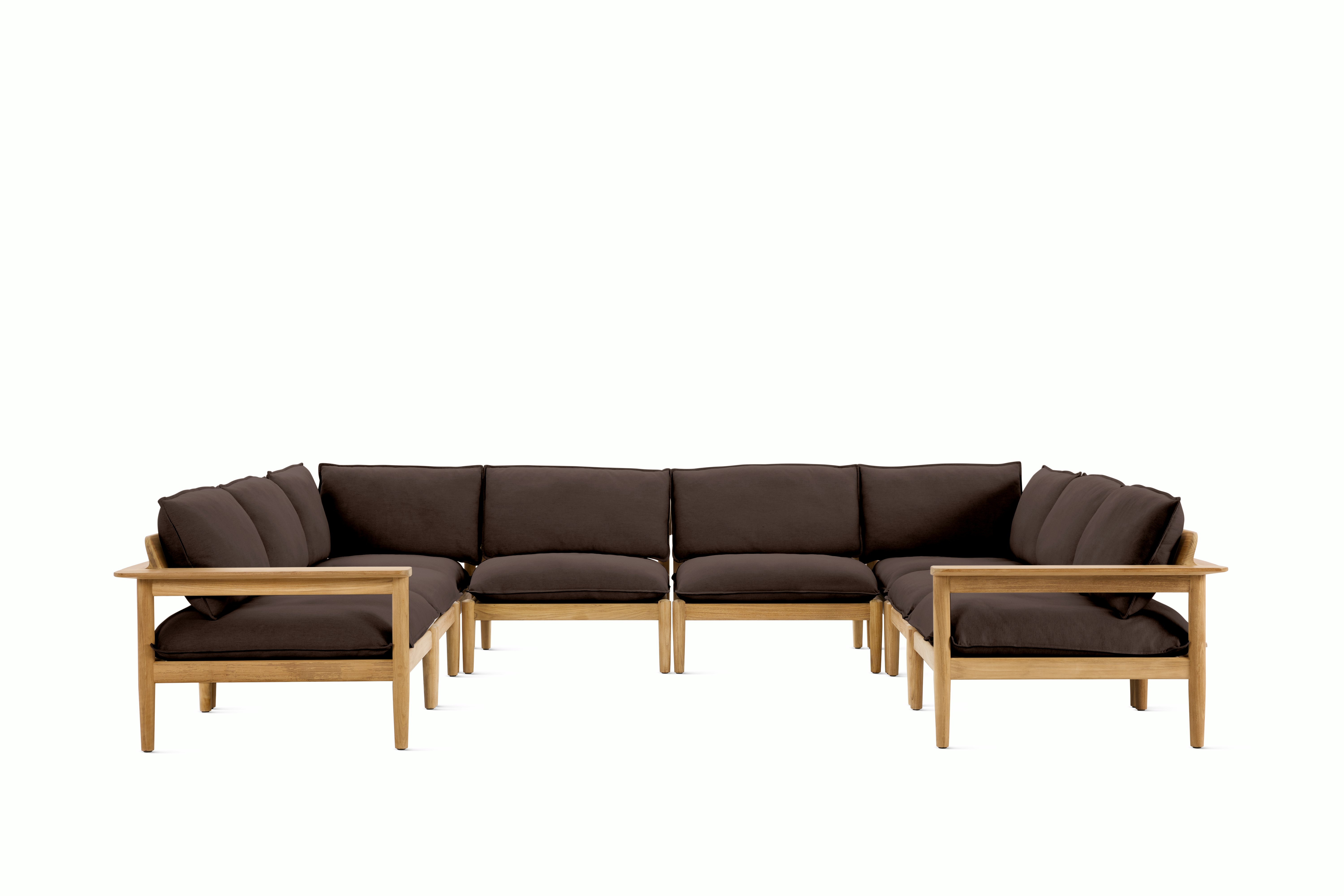 Terassi U-Shaped Sectional - Sable, FSC Certified