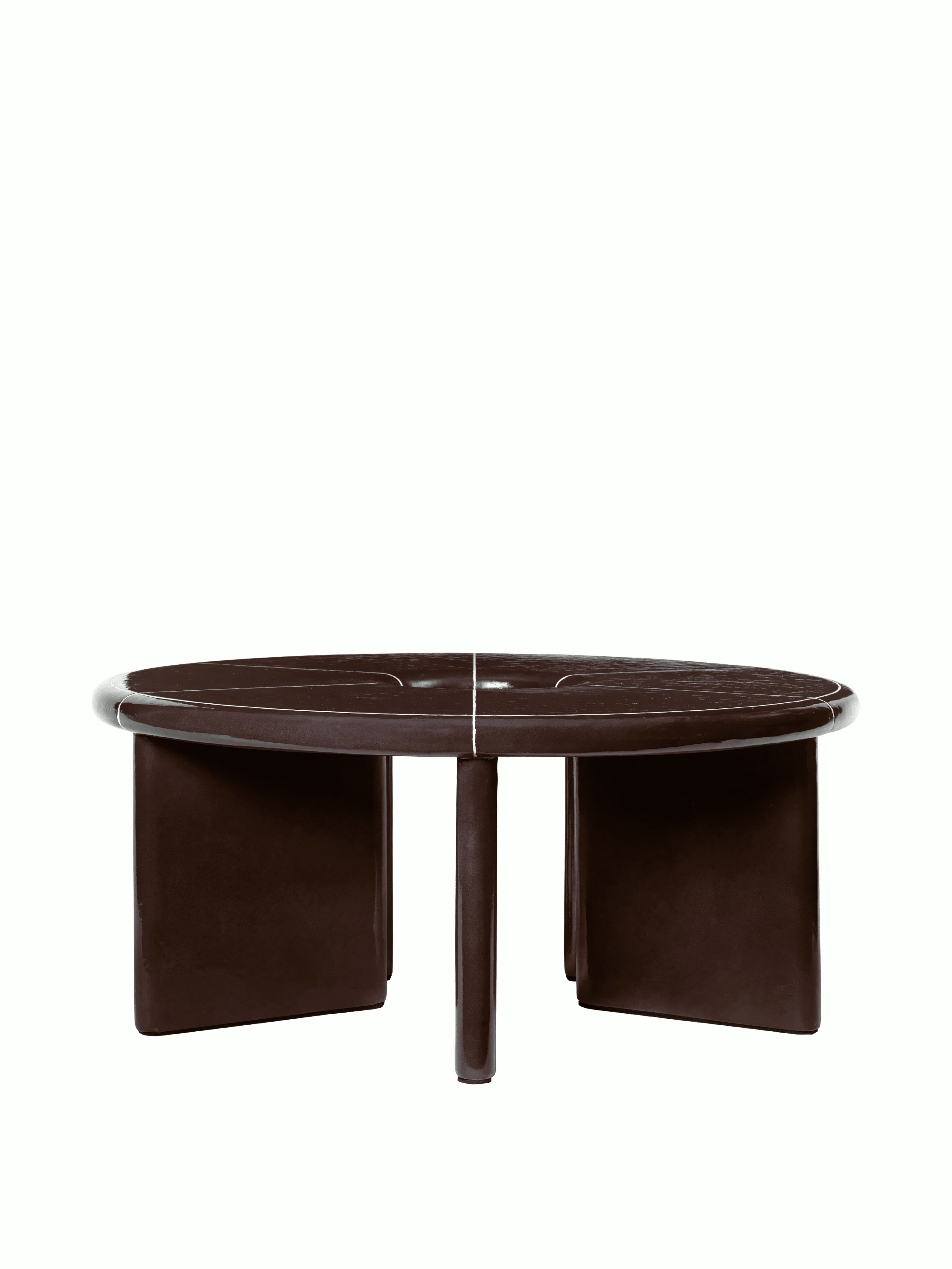 Deya Coffee Table in Chestnut Brown viewed from the front