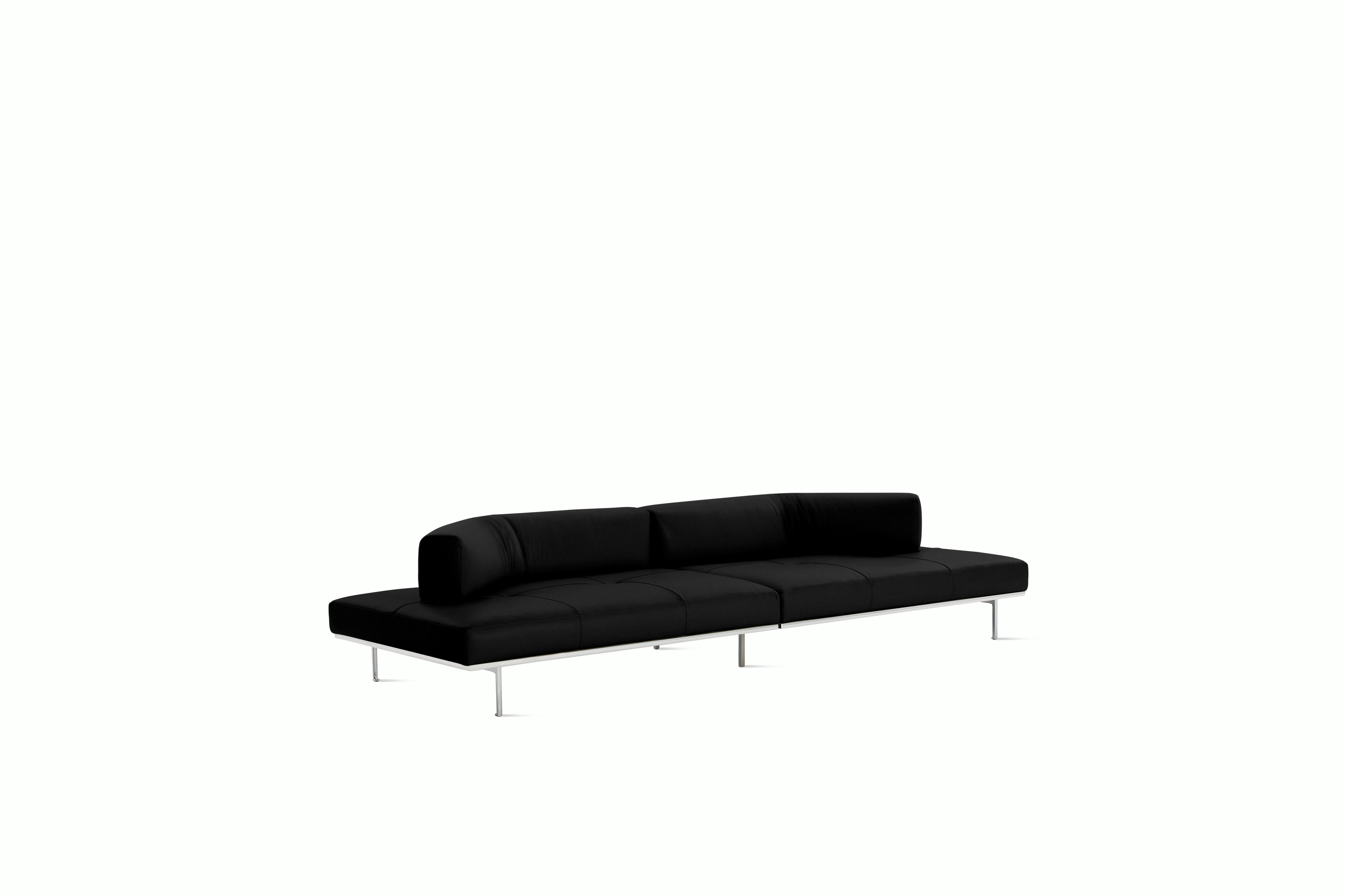 Matic Sofa - MH07 Config  Sofa,  Quilted,  Iseo,  Black,  Chrome