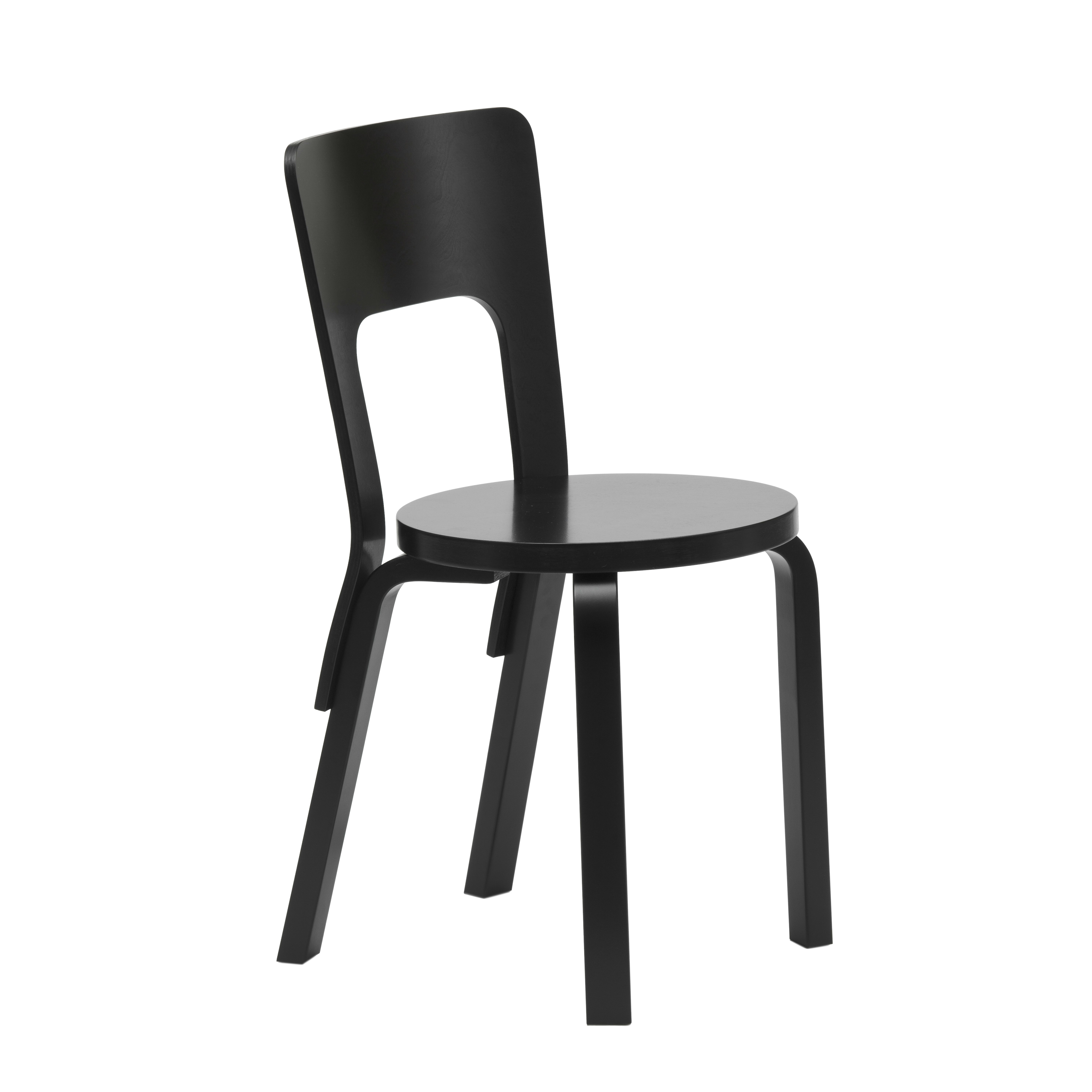 Chair 66 - Black Lacquered Birch