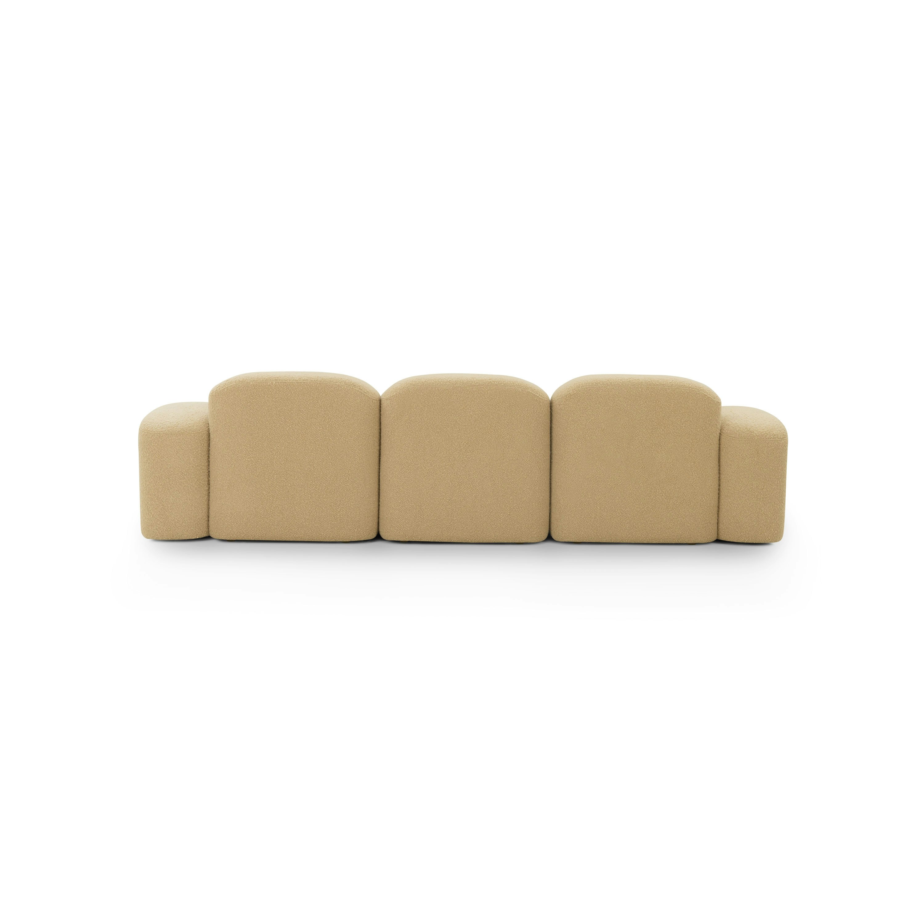 A Muse Sofa in Airlie: Camel viewed from behind.