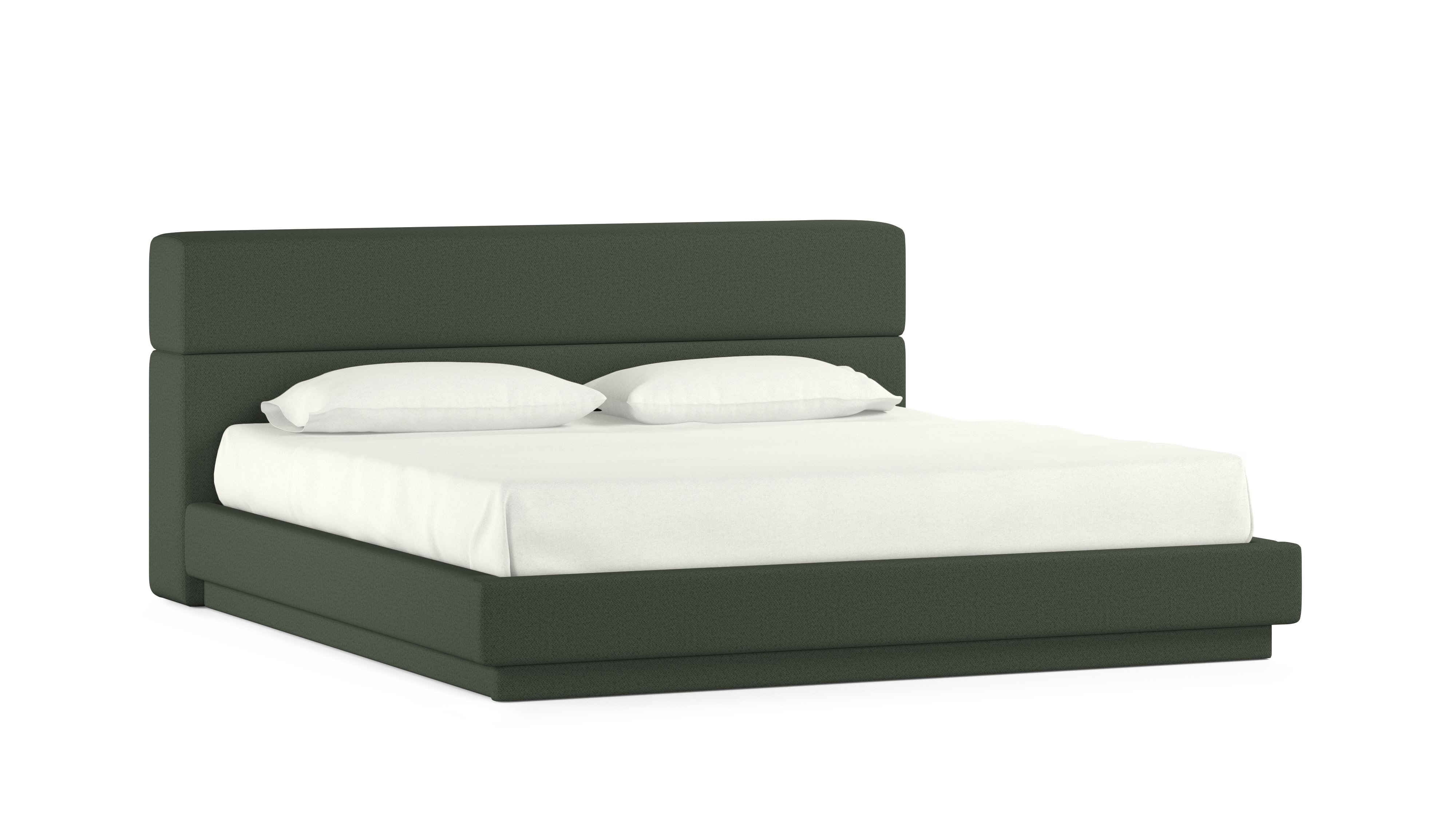 A Corbel Bed - Queen, No Storage, Pecora, Hunter viewed from an angle.