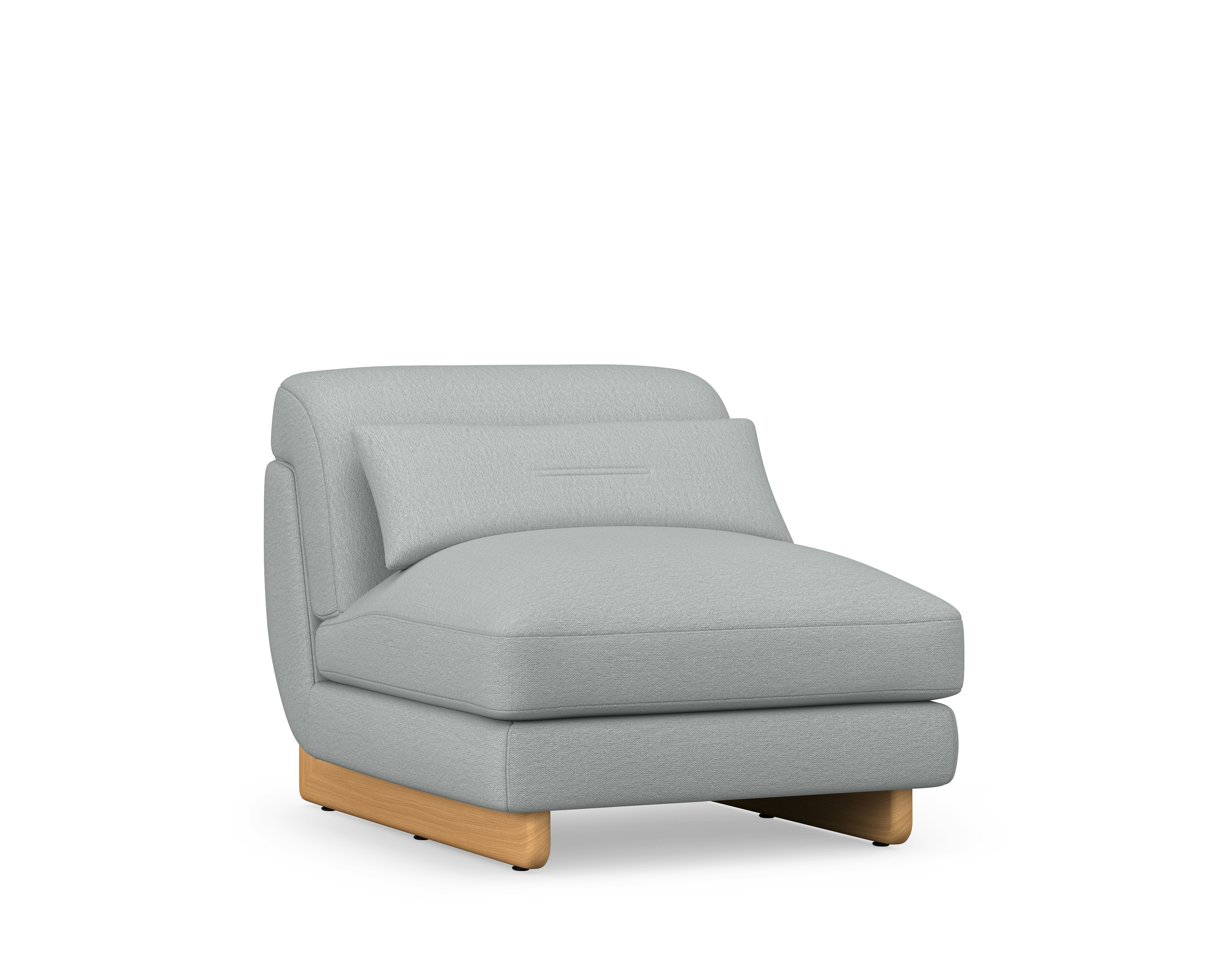 Contra Lounge Chair - Armless, Album Linen, Powder, Oak