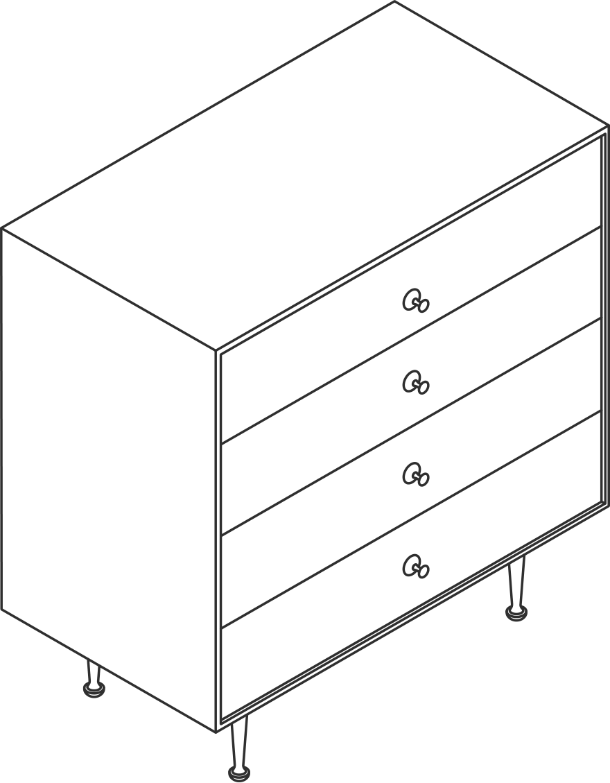 Nelson Thin Edge 4-Drawer Chest