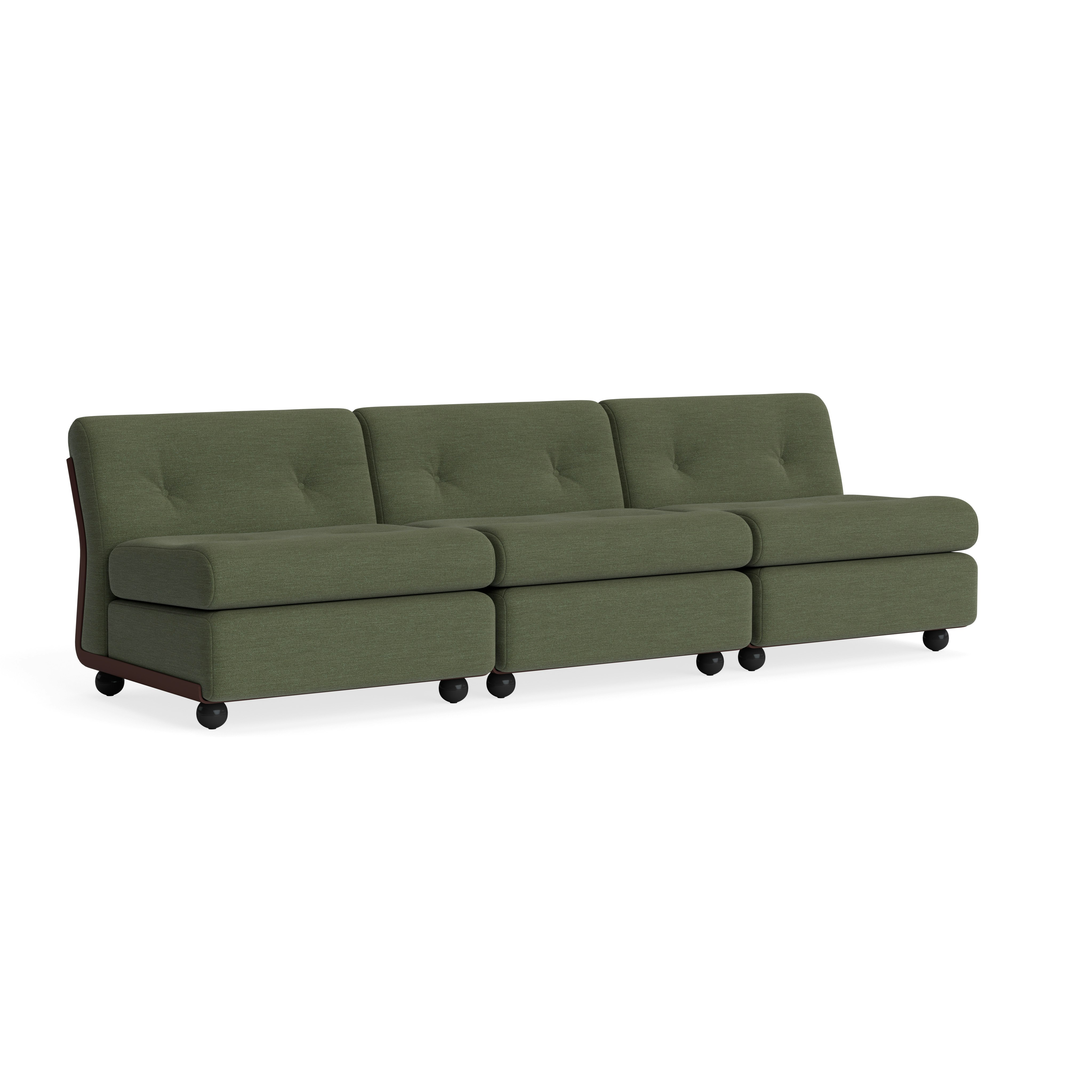 Amanta Sofa - Three Seater, Mode, Genus, Burgundy Red
