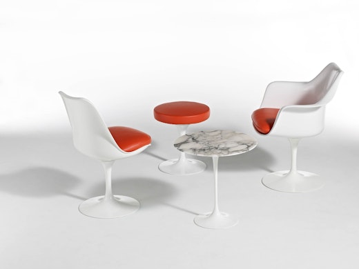 Eero Saarinen Pedestal Collection Tulip Stool Tulip Armchair Tulip Armless Chair Pedestal Side Table