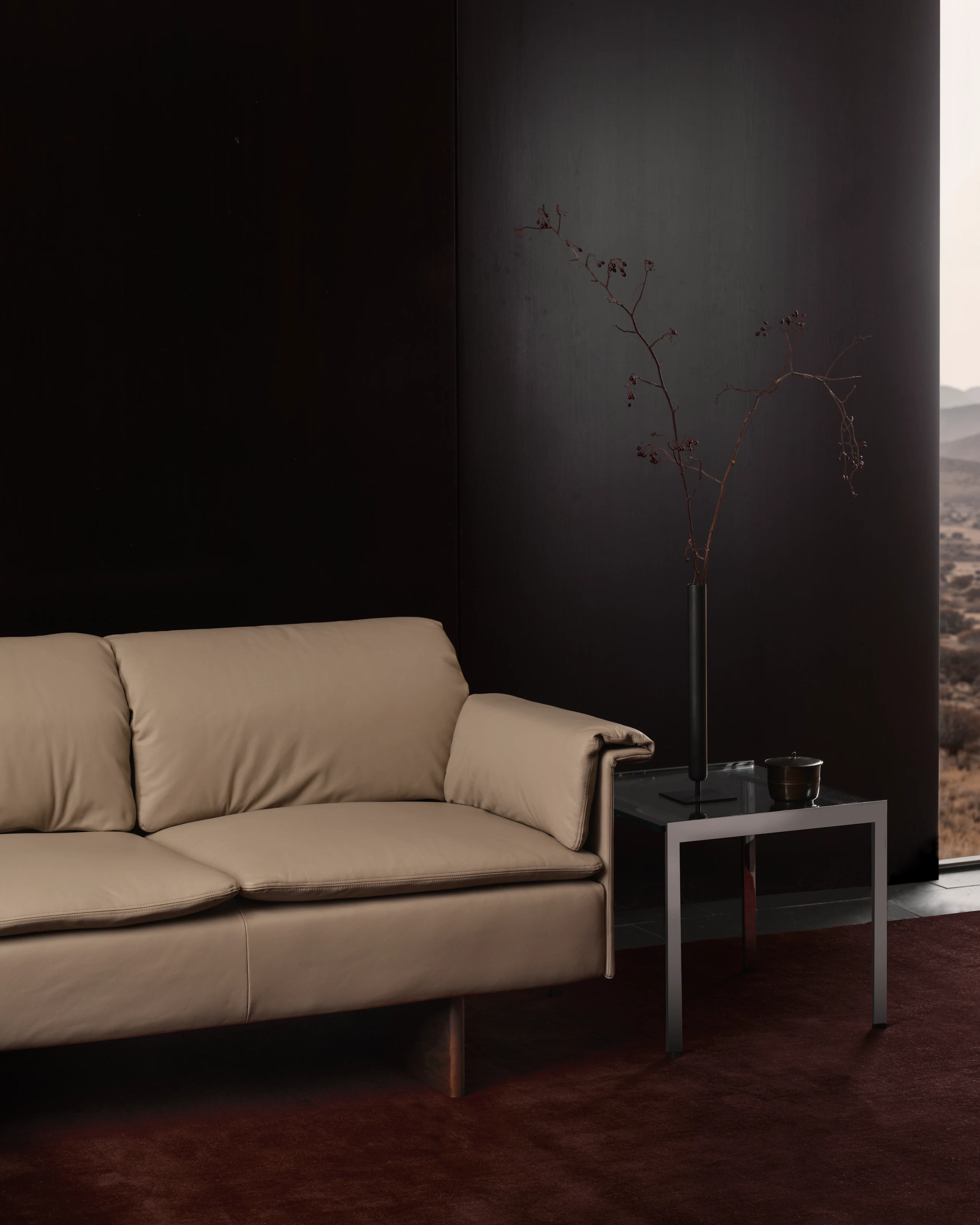 Mantle Sofa with side table