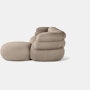 Biboni Sectional - Sectional Chaise, Left Sitting, Solid Sublime, Greige