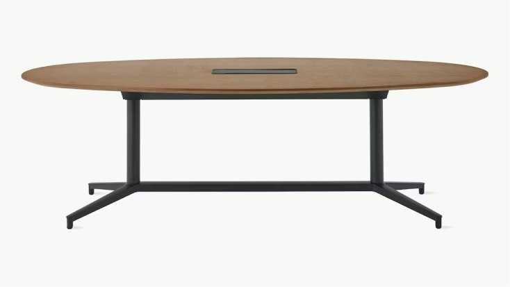 Brown and black Headway Conference Table by Herman Miller.