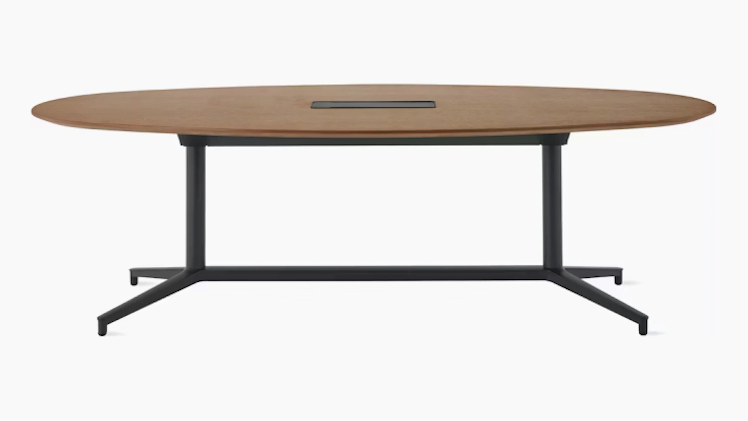 Brown and black Headway Conference Table by Herman Miller.