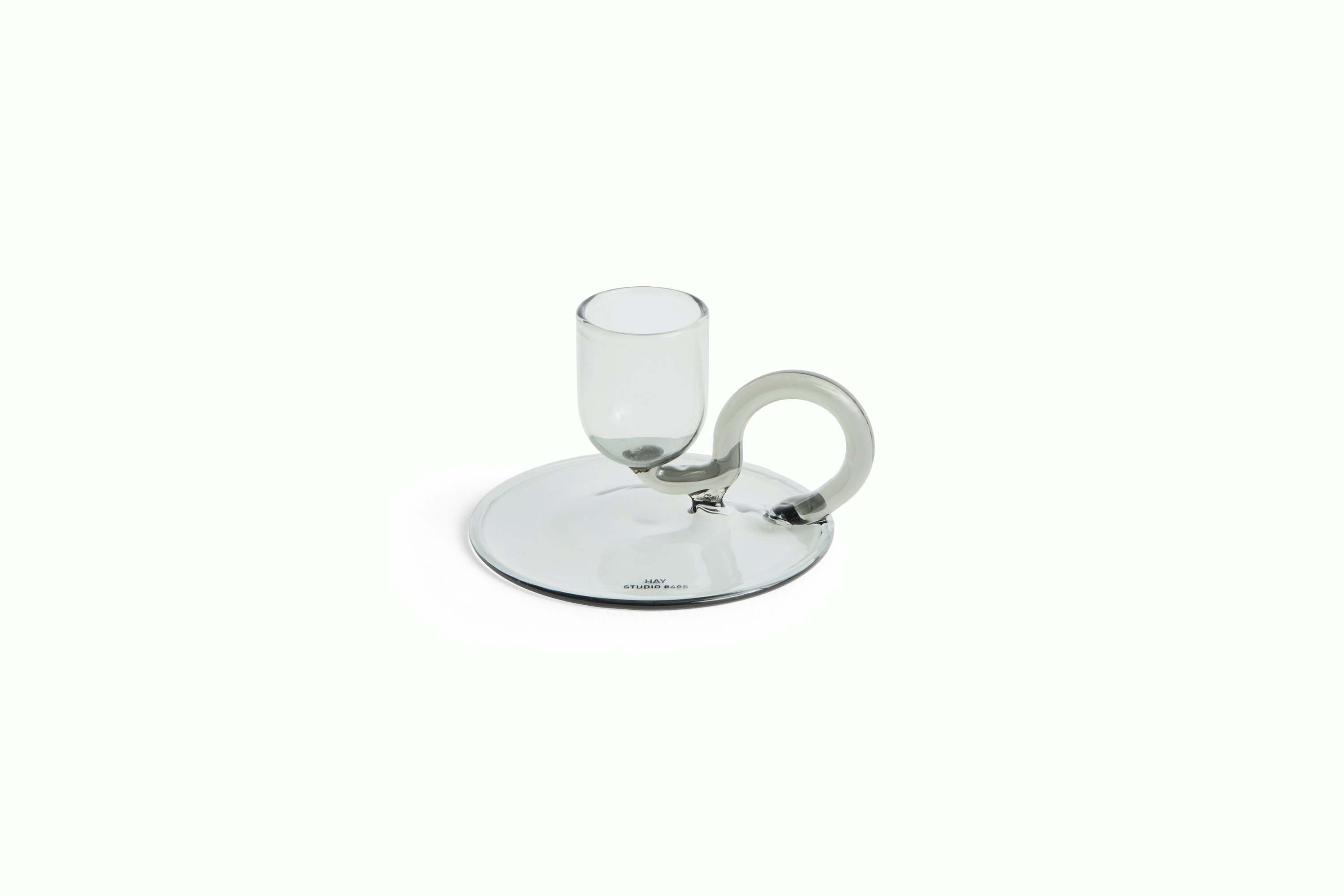 Tiny Candleholder - Curved, Grey