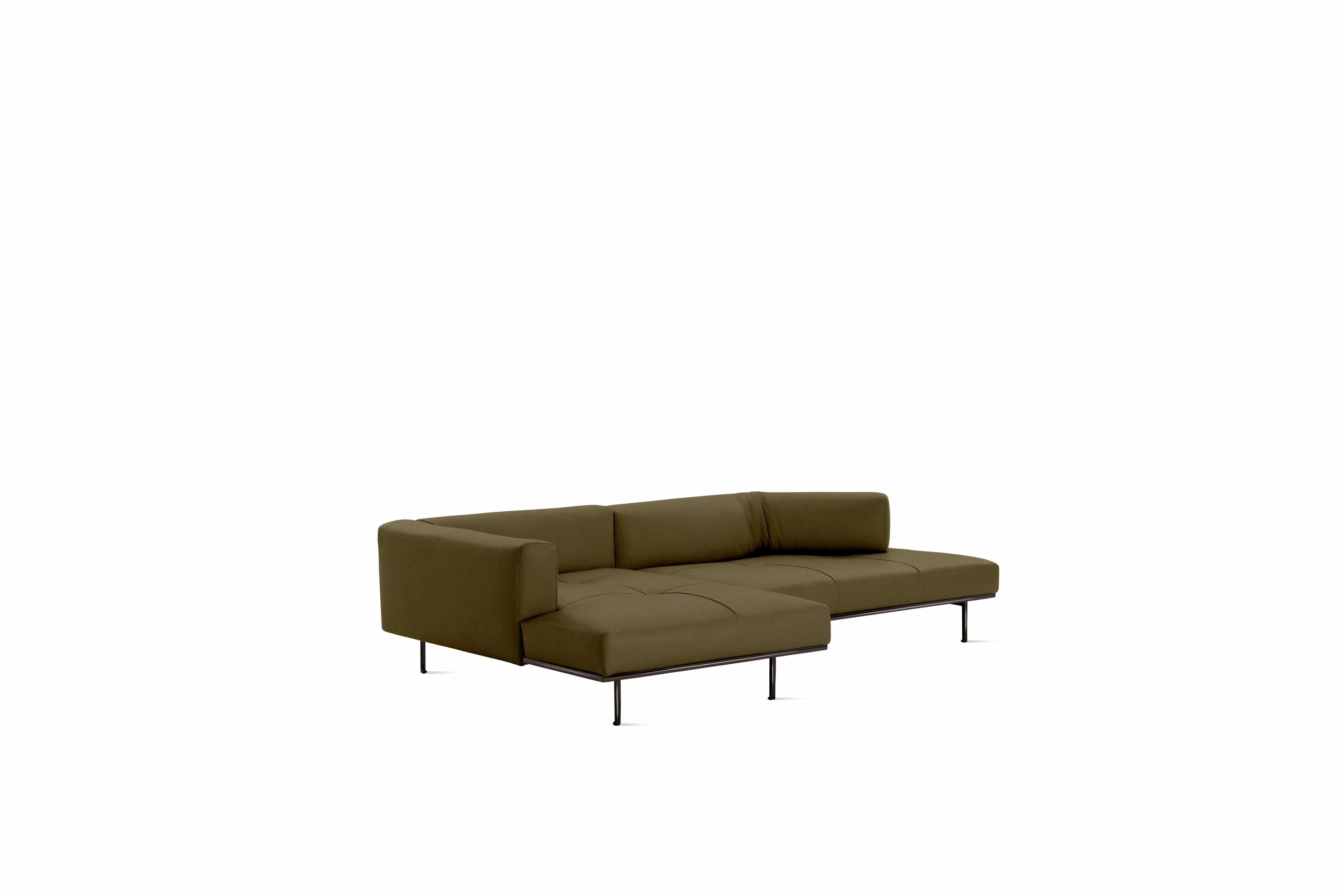 Matic Sectional - M18 Config - One-Arm Sectional,  Right,  Quilted,  Copenhagen,  Amaliehaven,  Charcoal