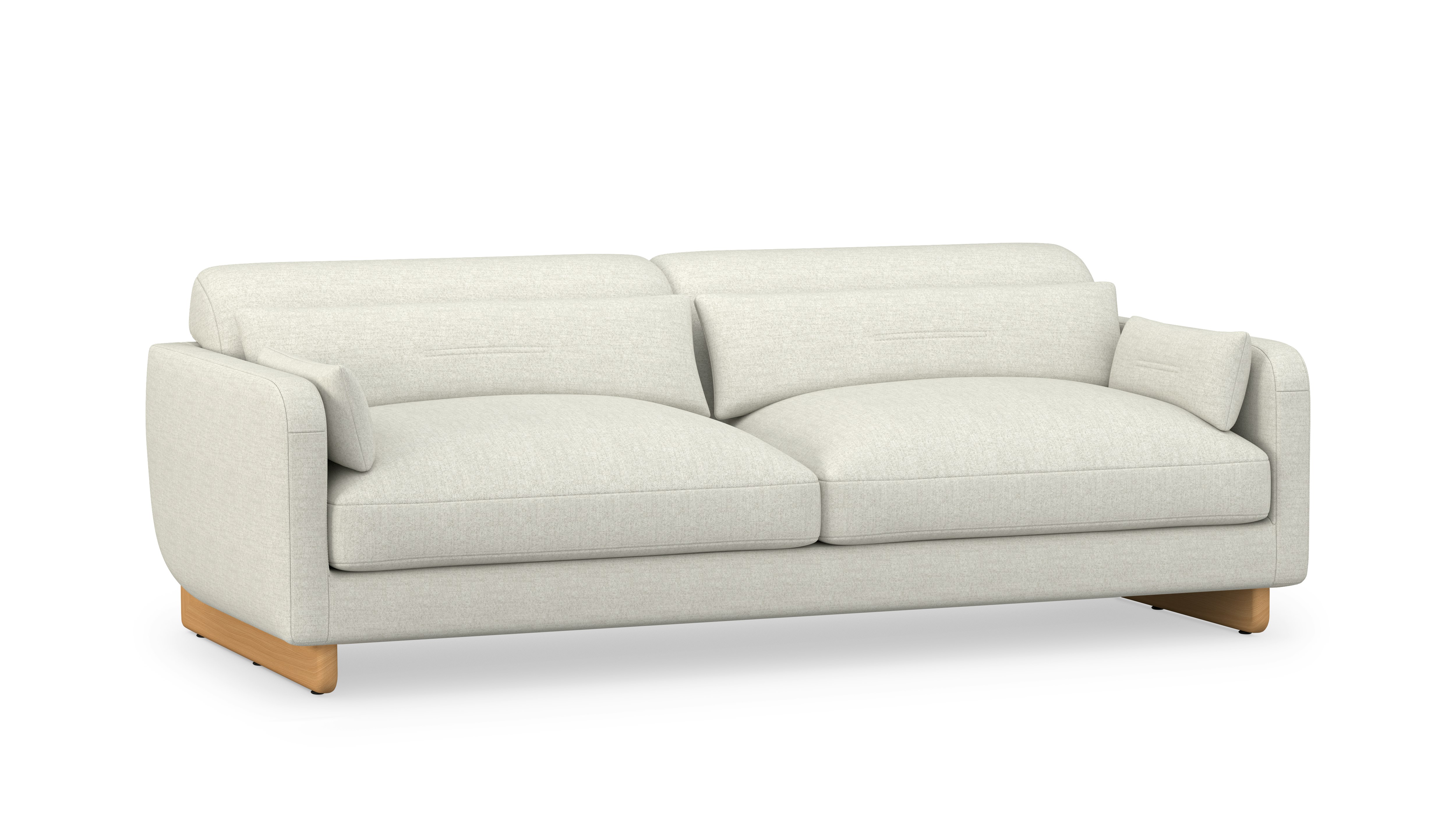 Contra Sofa - 84 Inch, Beck, Buckram, Oak