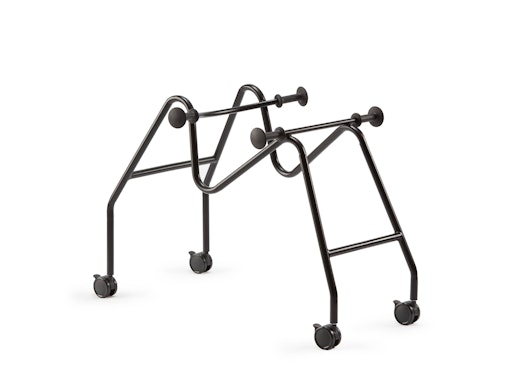 Bertoia molded shell stacking base chair dolly