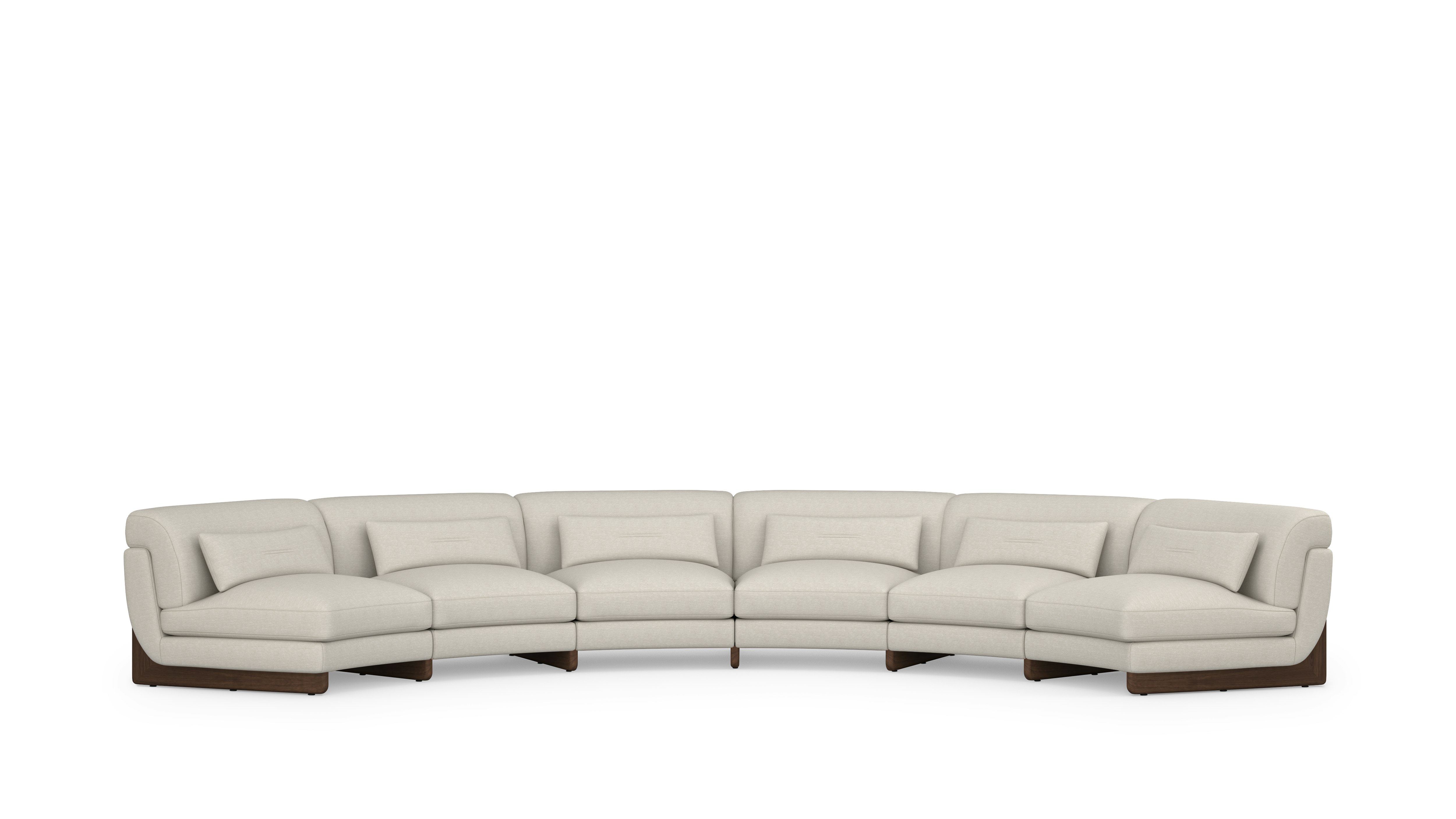 Contra Wedge Sectional, Six Seater