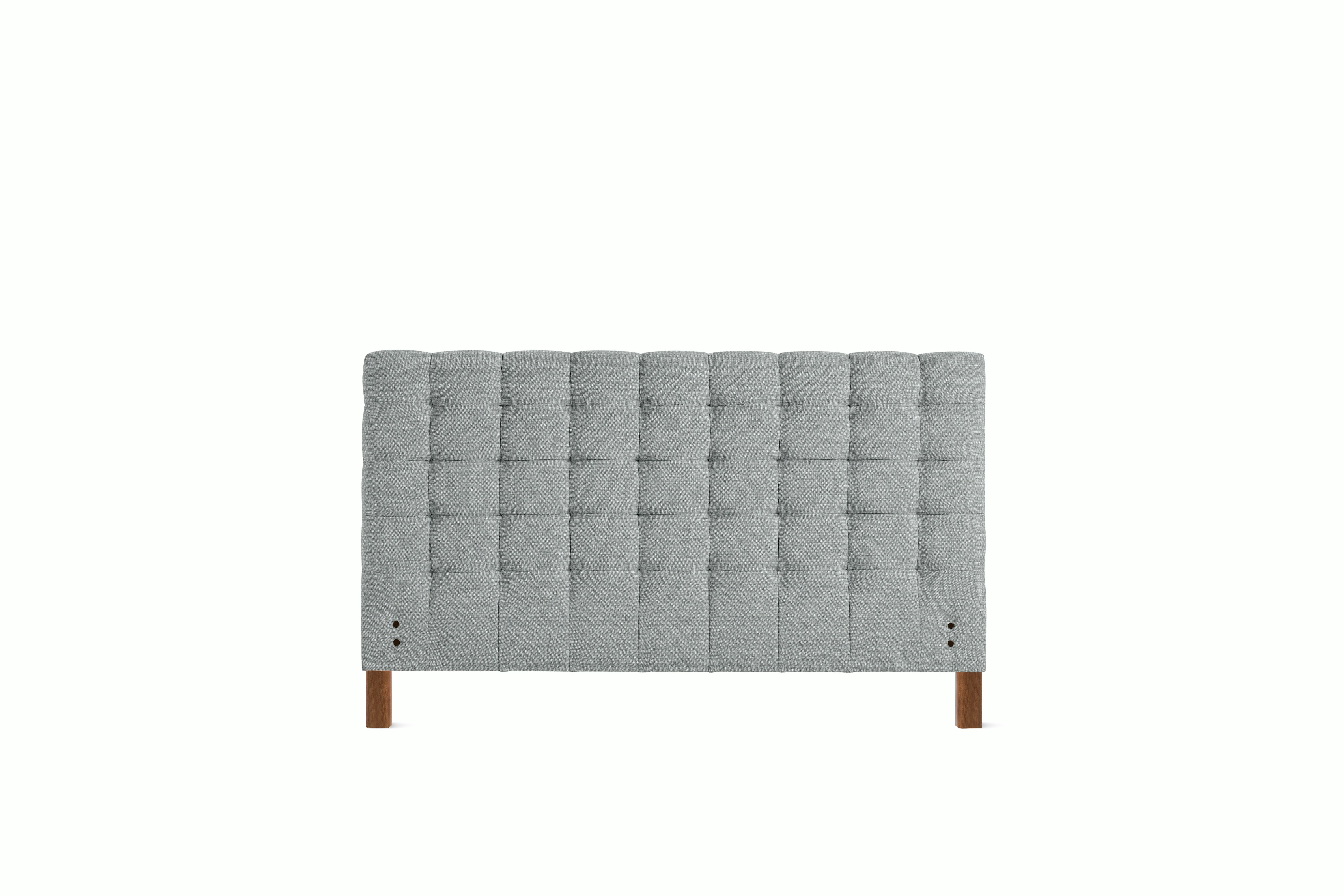 Madeleine Headboard - Standard, Queen, Walnut, Album Linen, Powder