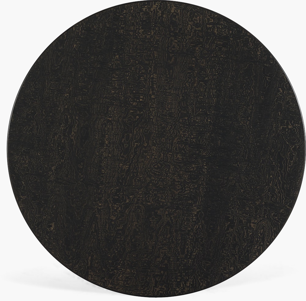 Saarinen Lounge Table - 42 Inch, Veneer Topo Noir, White Base