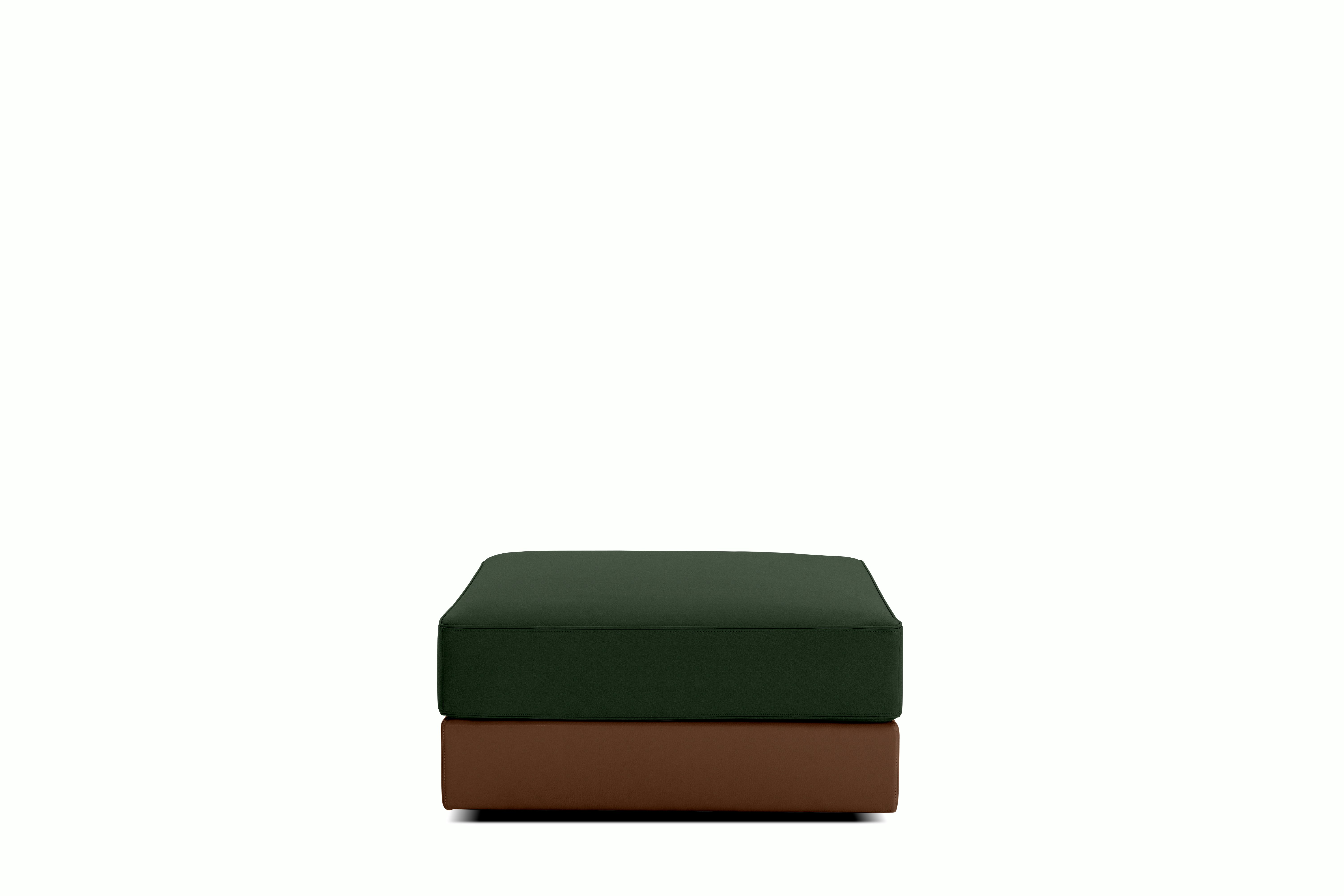 Symme Ottoman - Cocktail,  Leather Frame,  Prone Leather,  Ledge,  Prone Leather,  Vine