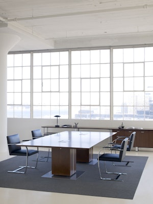 Propeller Conference Table with Square Drum Base,