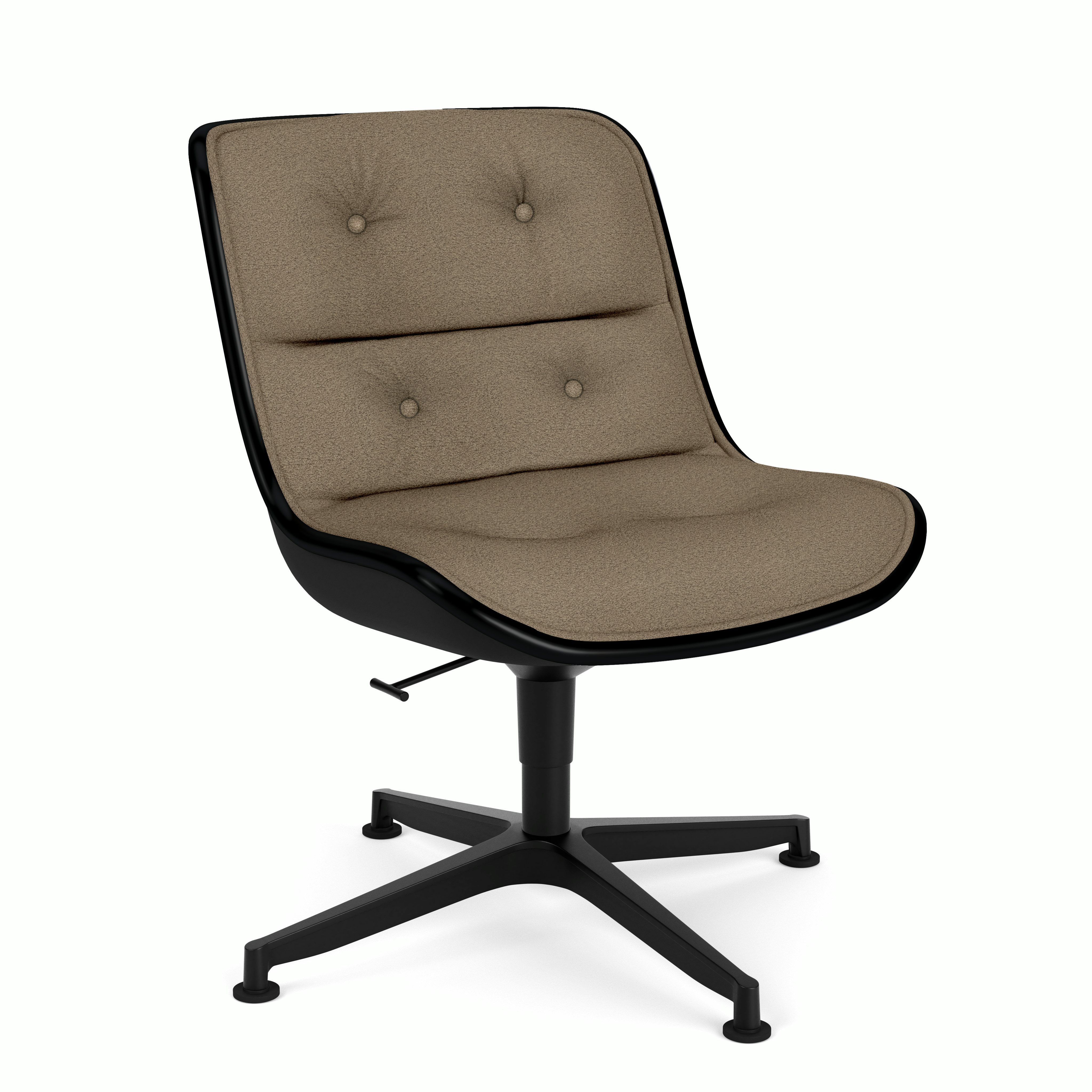Pollock Executive Side Chair - 4 Star,  Black,  Puff,  Taupe