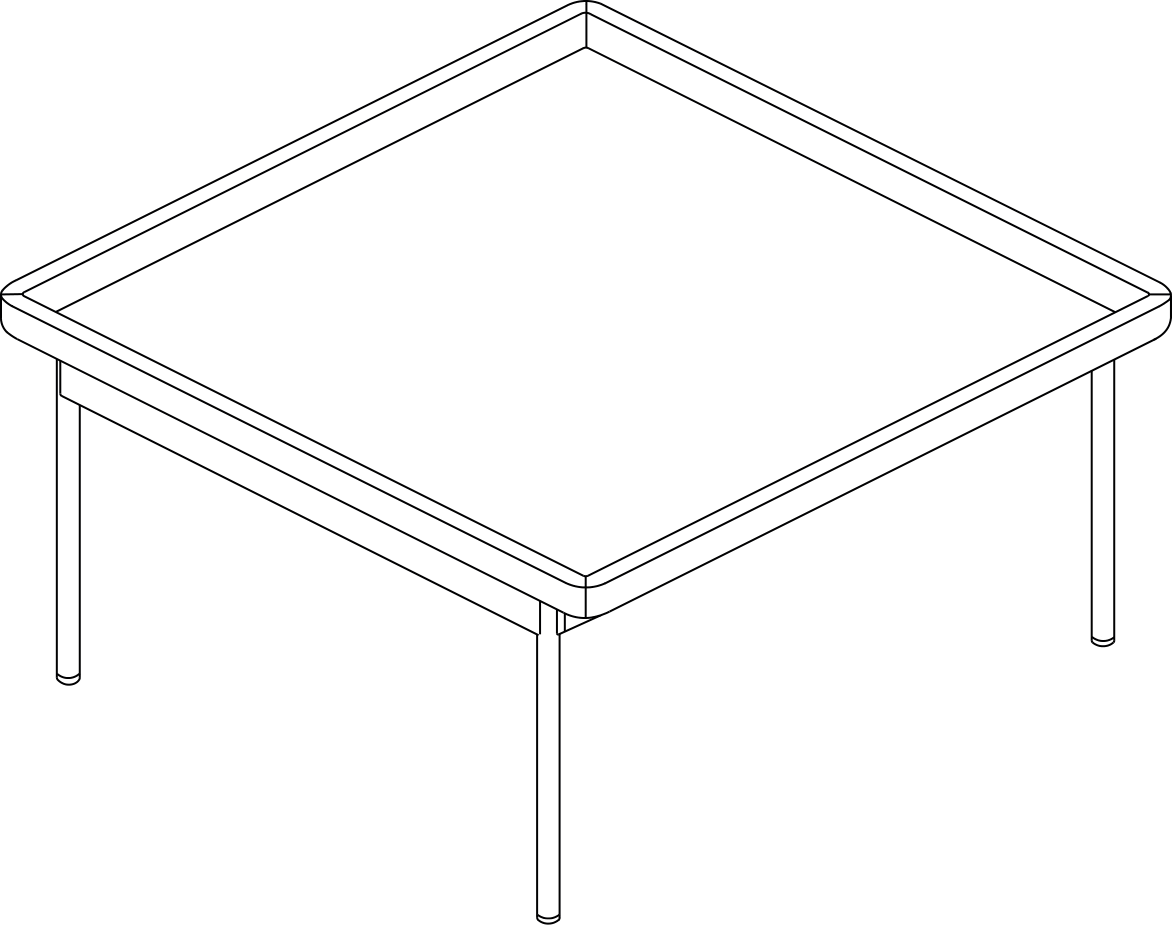 A line drawing - Tuxedo Component Table | Square