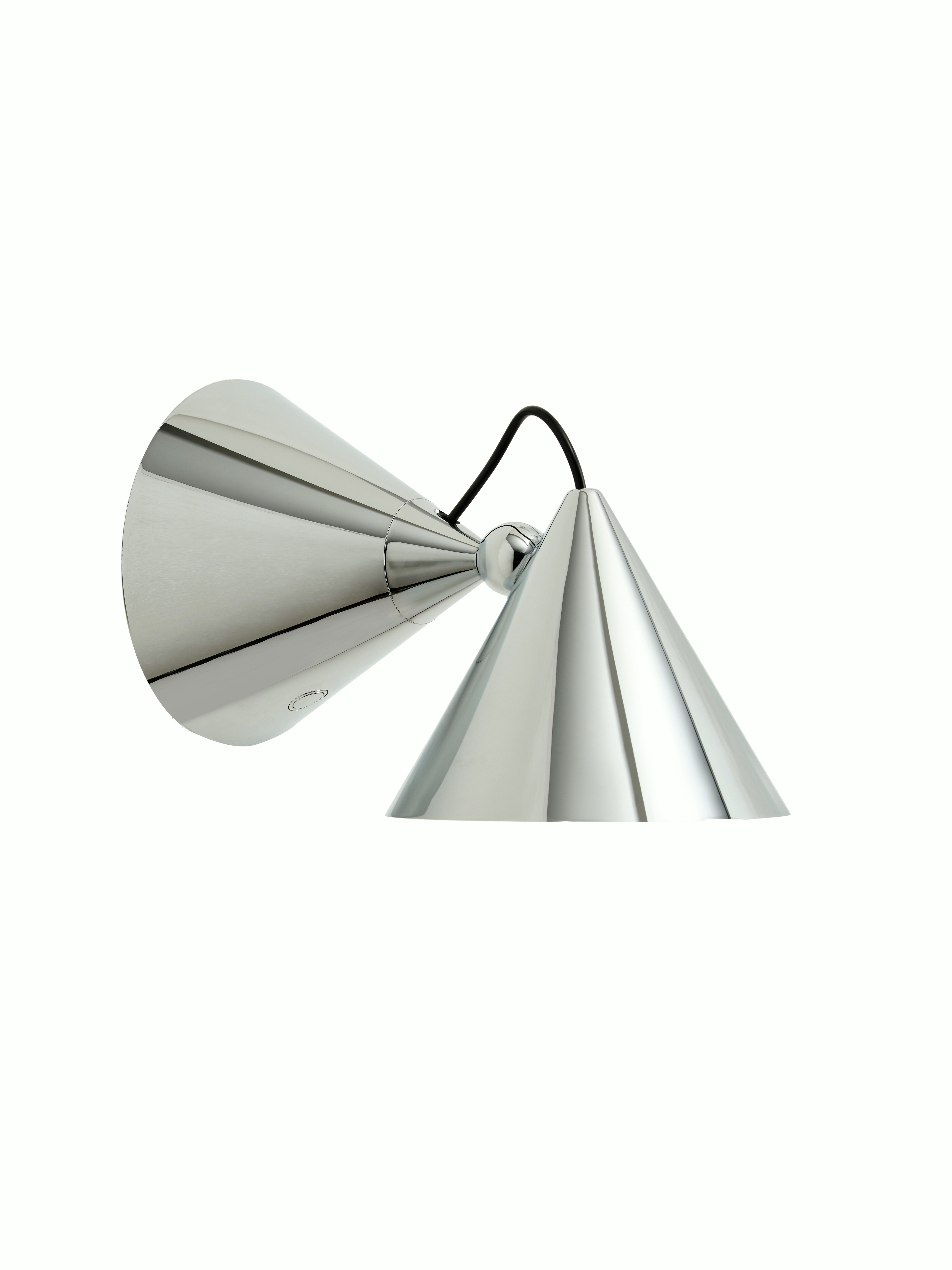 A Pose Surface in Silver viewed from an angle.