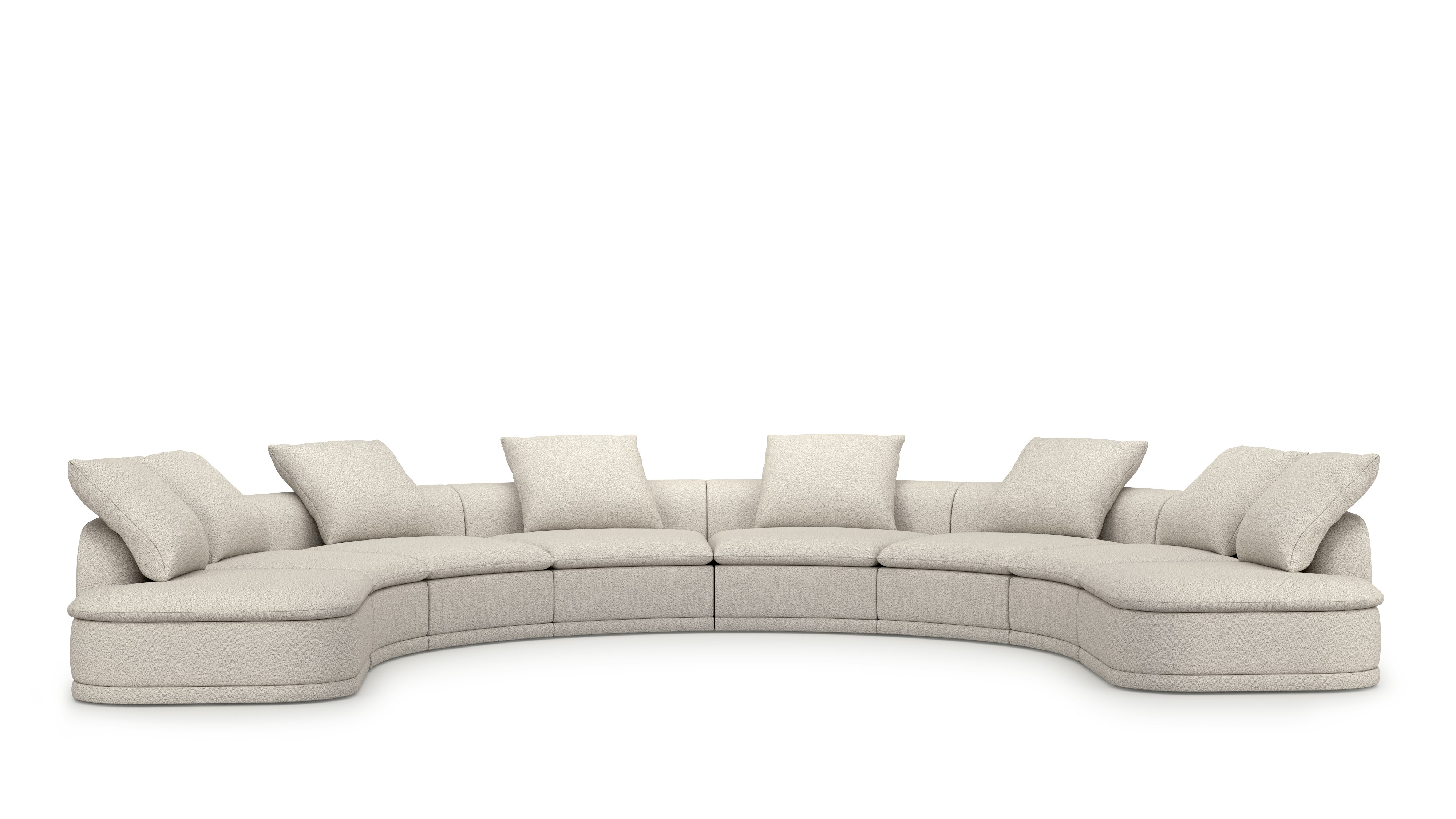 Atlason Composed Modular Sofa U Shape Curved Sectional