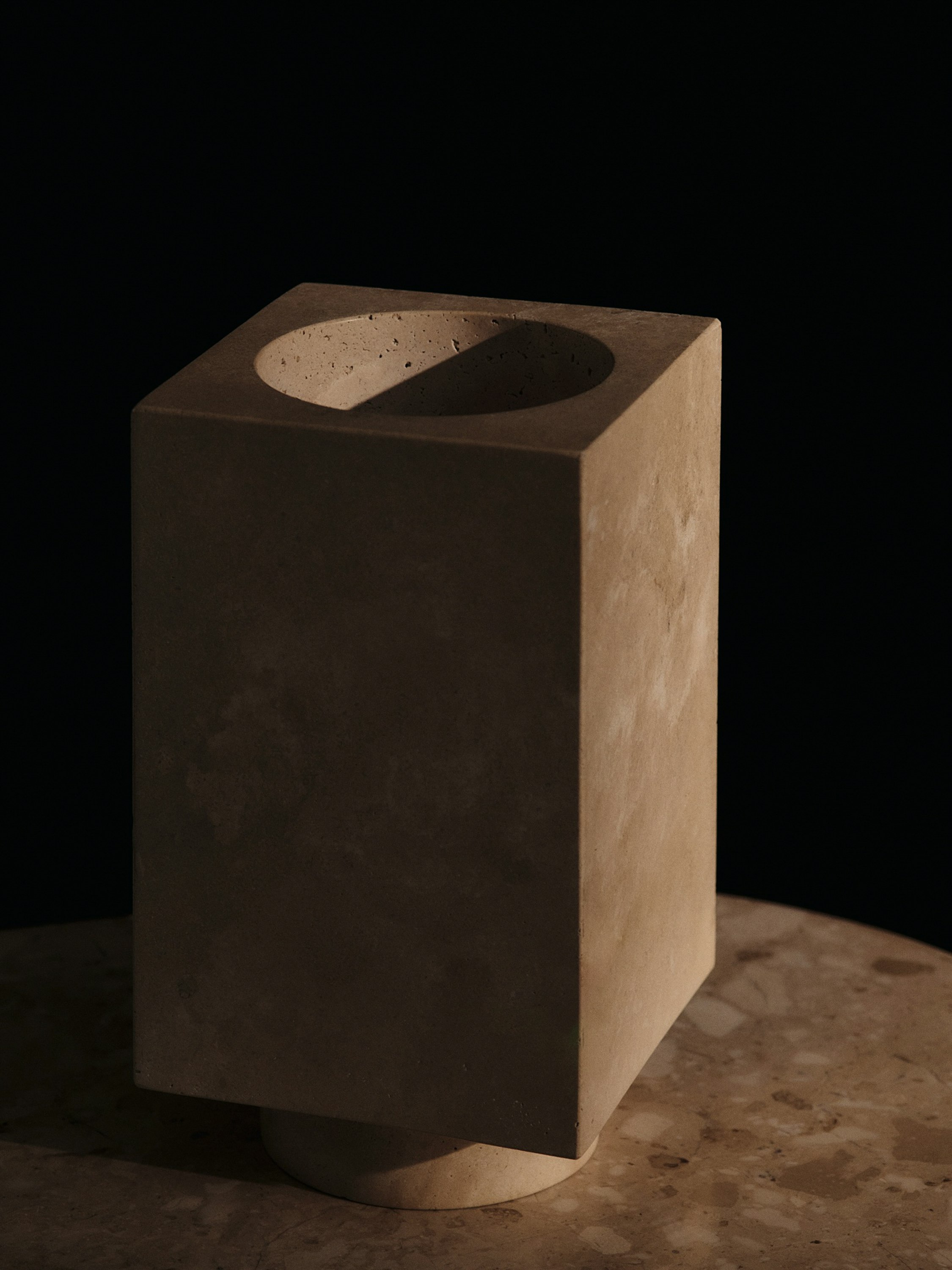 Hew Travertine Vase