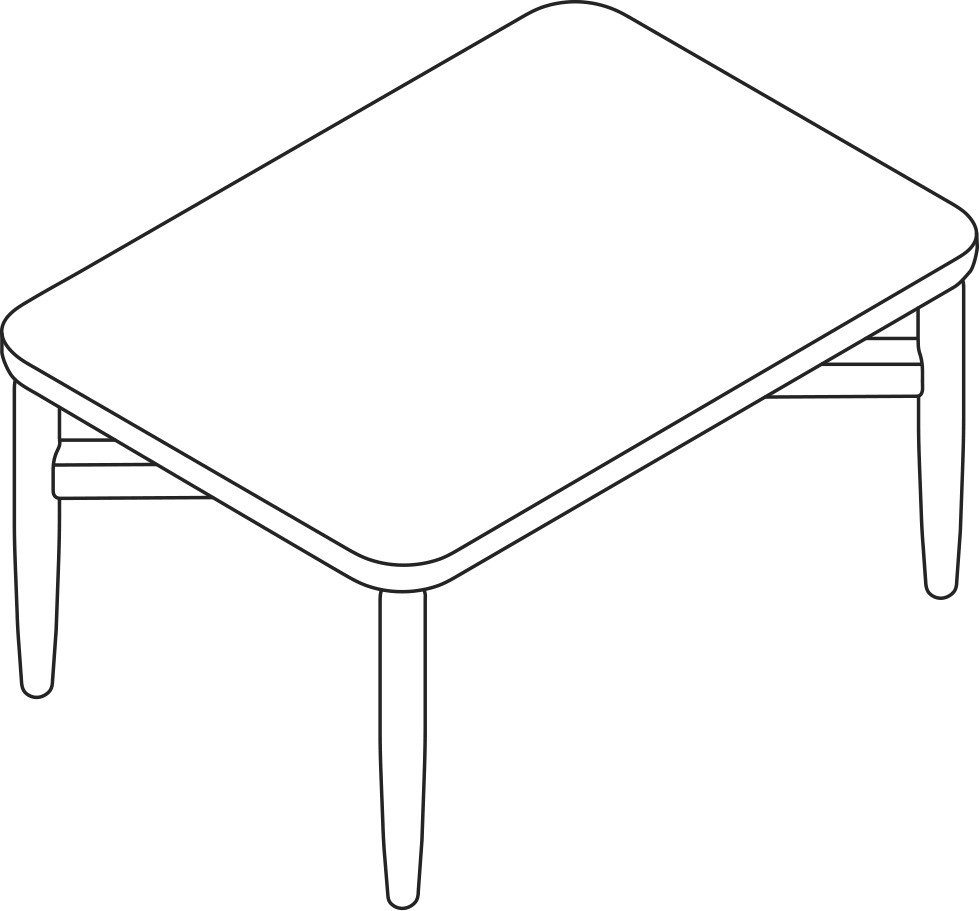 A line drawing - Reframe Table | Rectangular