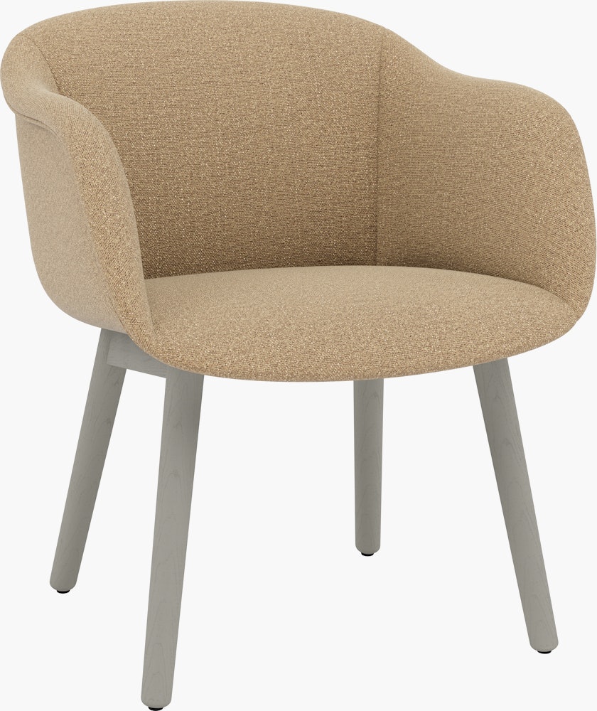 Fiber Soft Armchair - Wood, Grey, Ecriture, 240