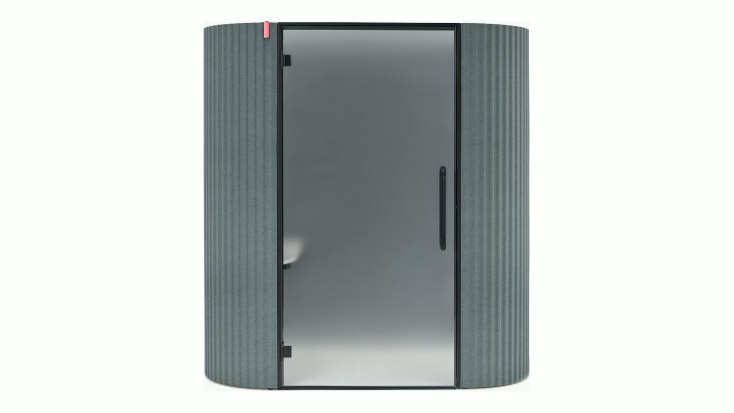 Blue-grey Bay Work Pod by Herman Miller.