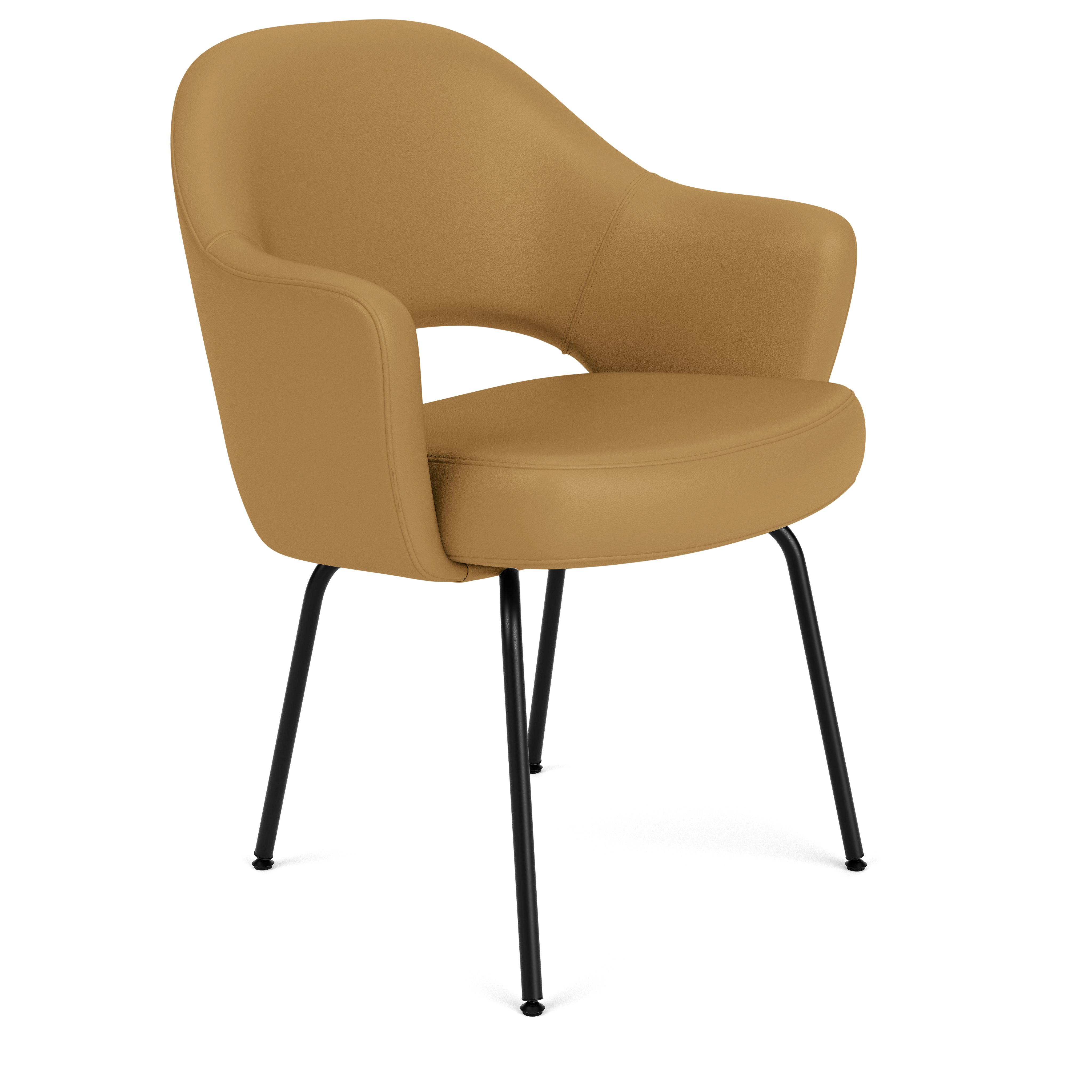 Saarinen Executive Armchair - Acqua Leather,  Botany Bay,  Black
