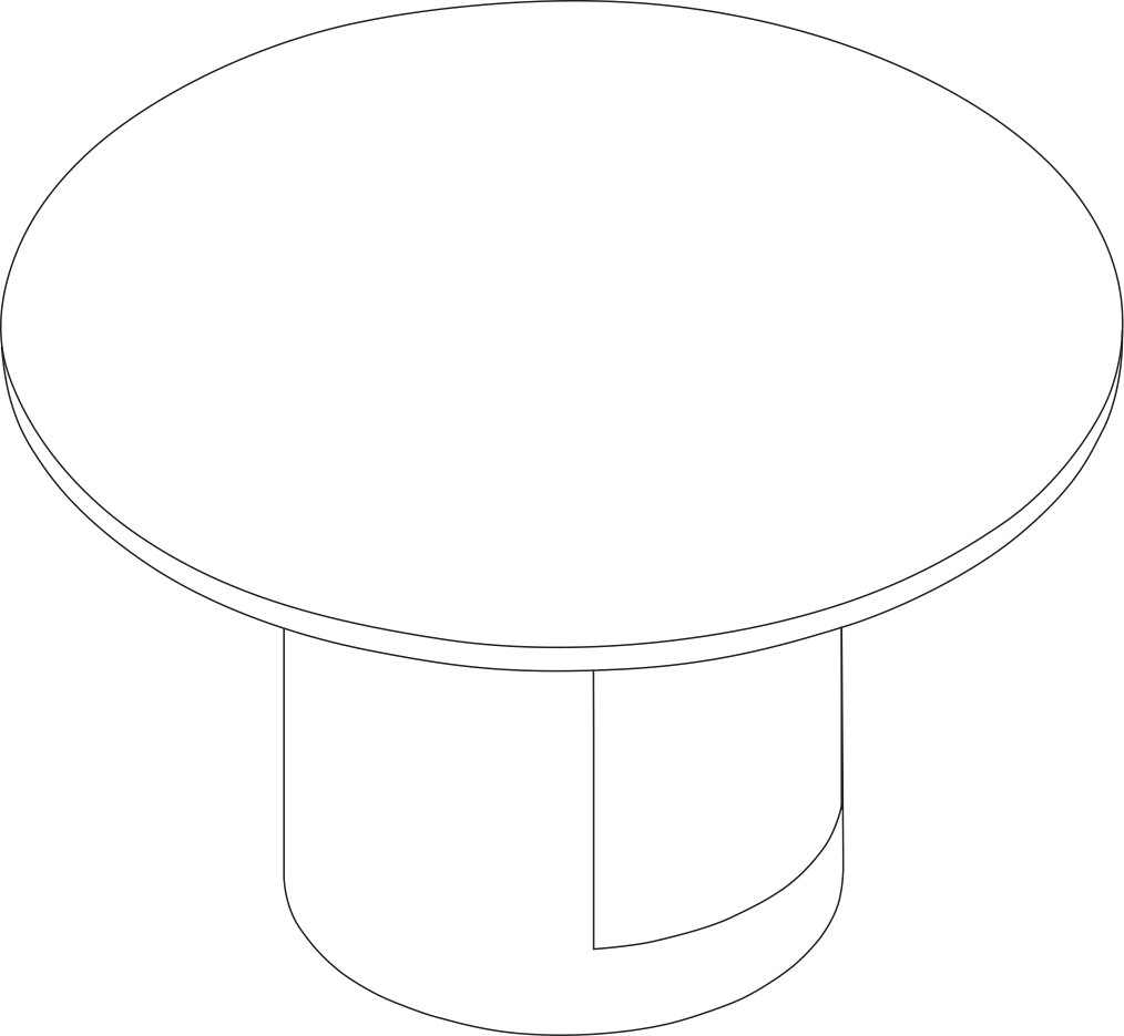 A line drawing - JD Meeting Table | Round Top | Round Base