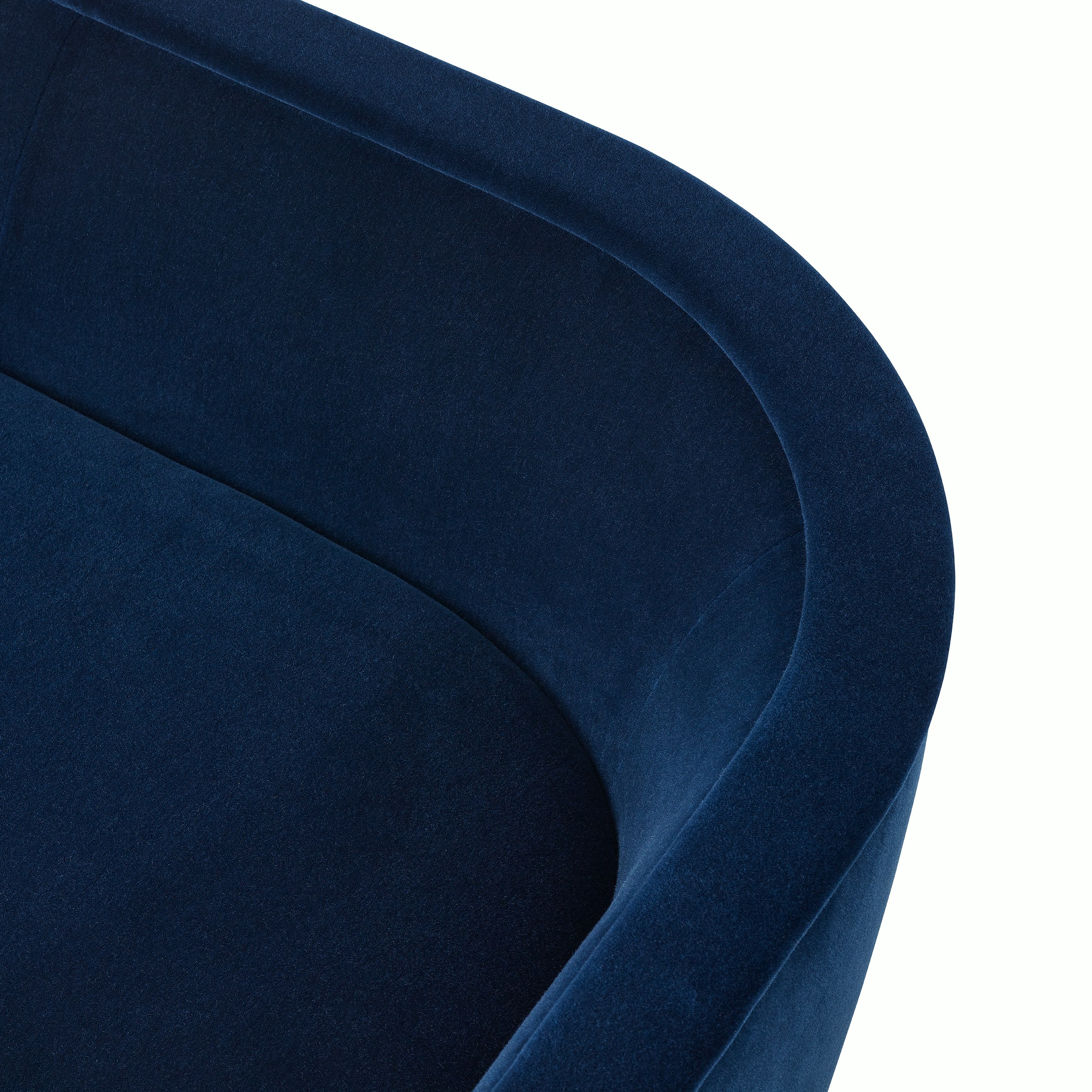 U-Series Sofa upholstered in Maharam Mohair Supreme League.