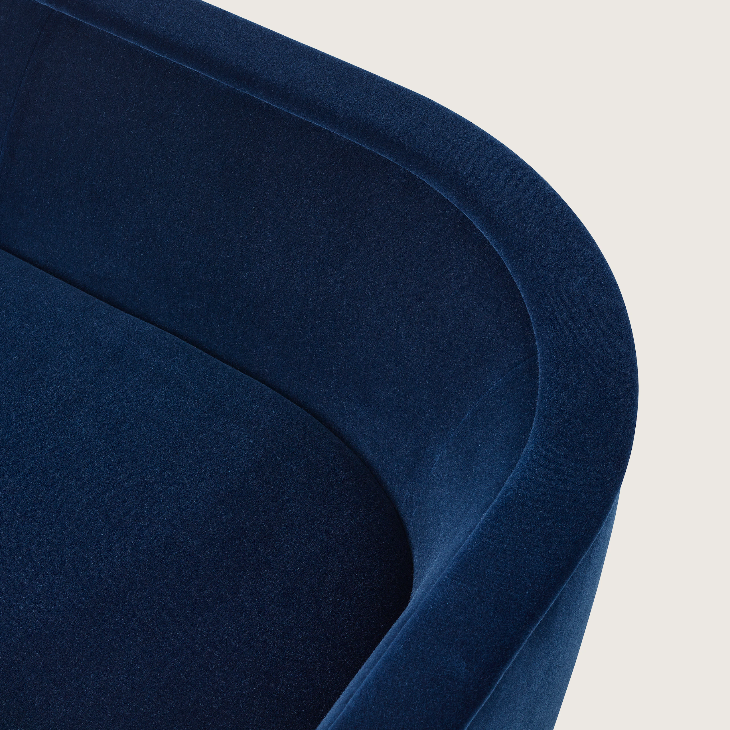 U-Series Sofa upholstered in Maharam Mohair Supreme League.